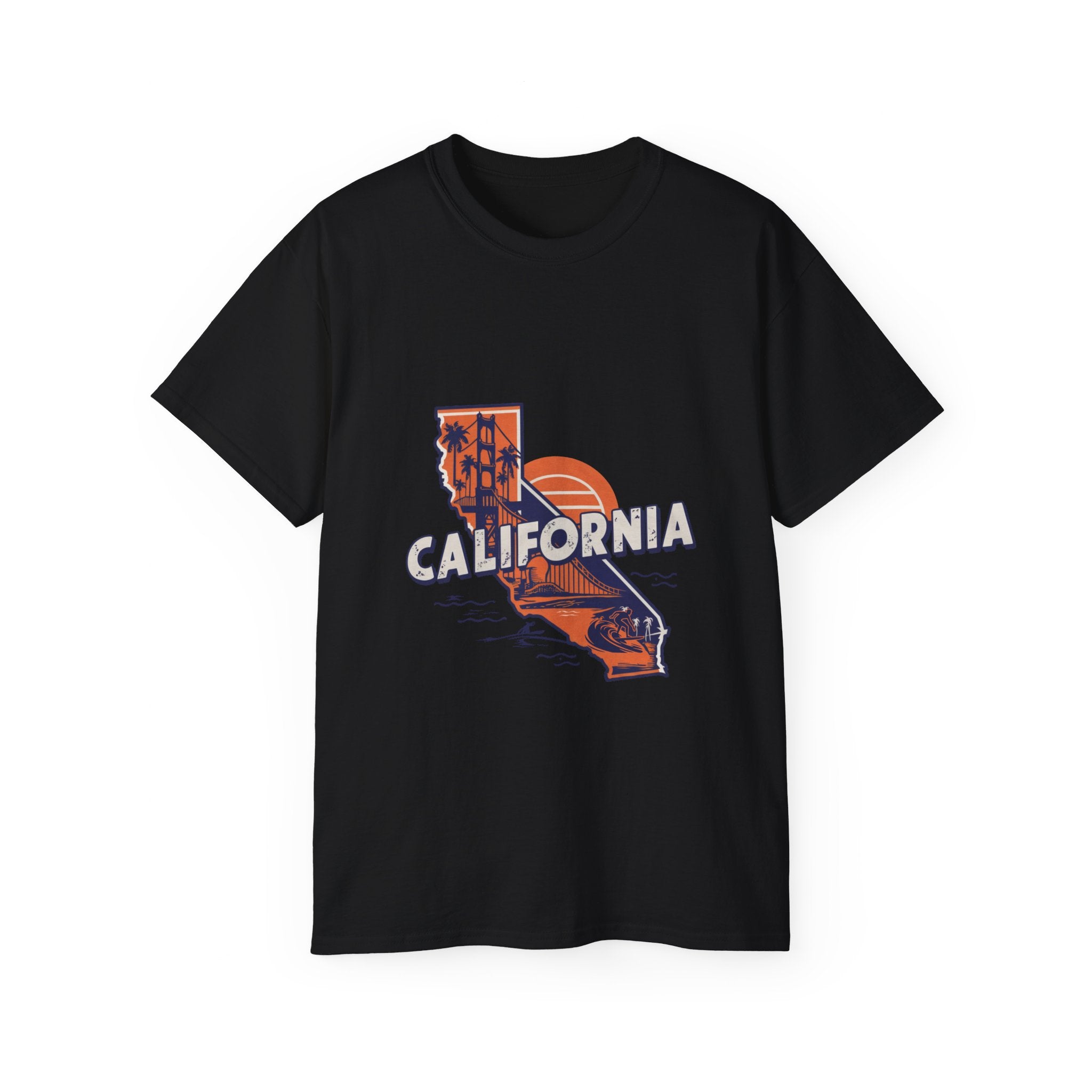 États américains emblématiques rétro : t-shirt Californie