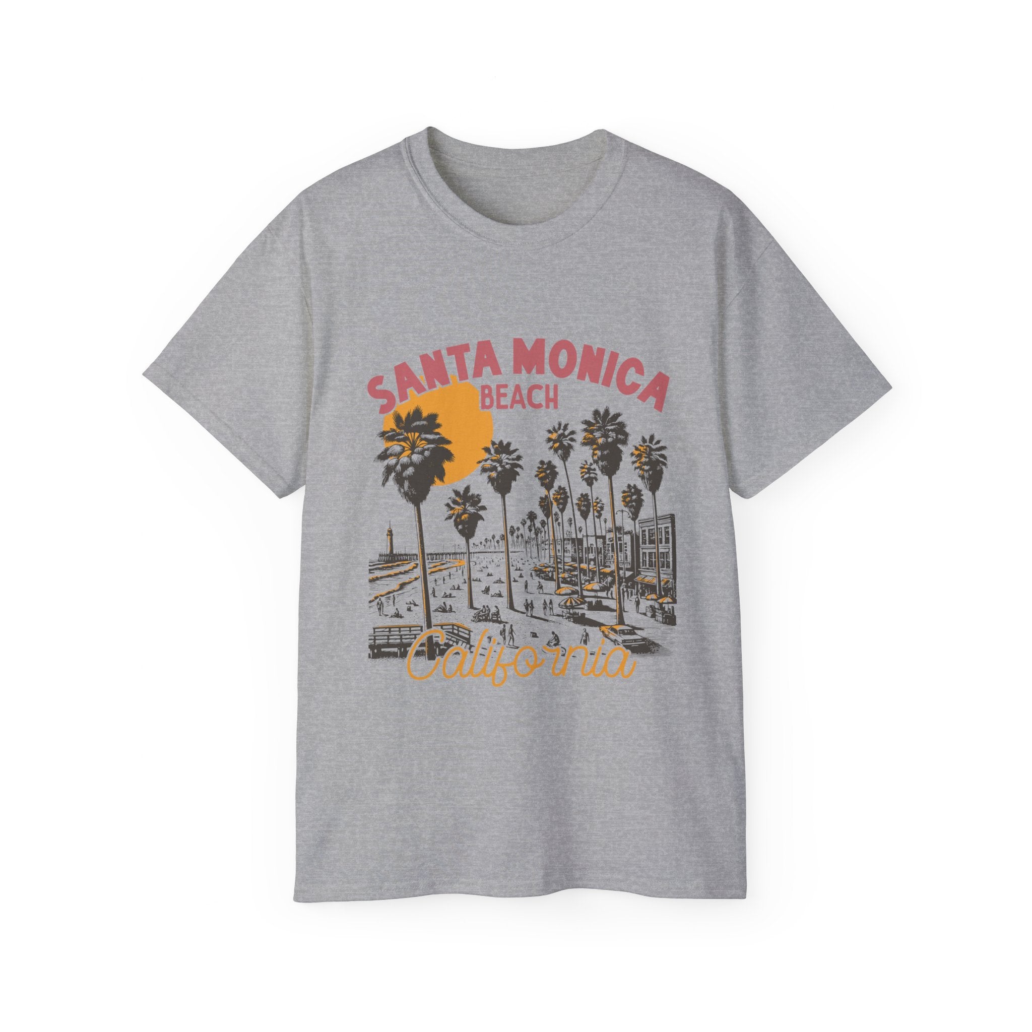 Plage d'été vintage : t-shirt Santa Monica