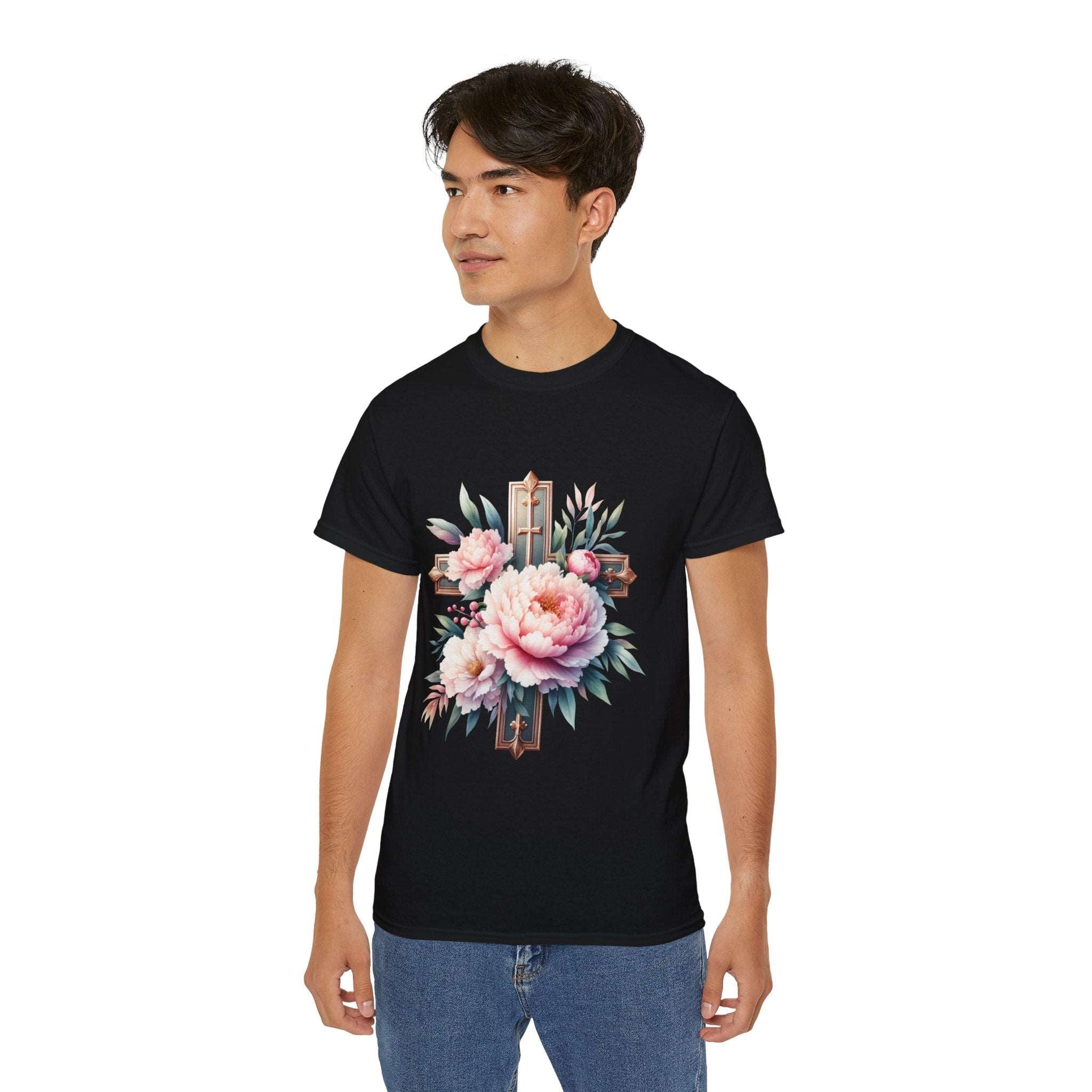 Christian t-shirt, Floral Cross t-shirt