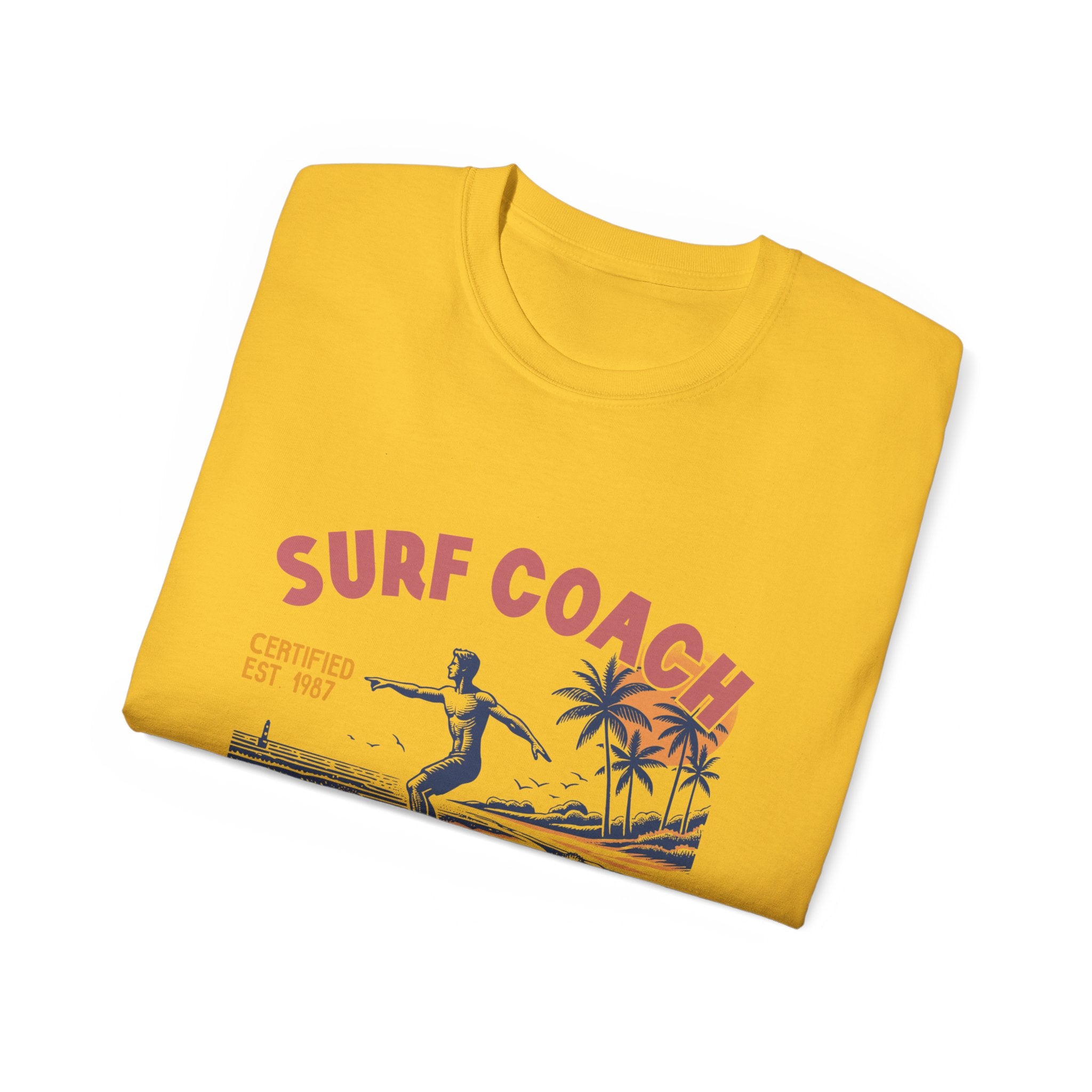 Plage d'été vintage : T-shirt Surf Coach