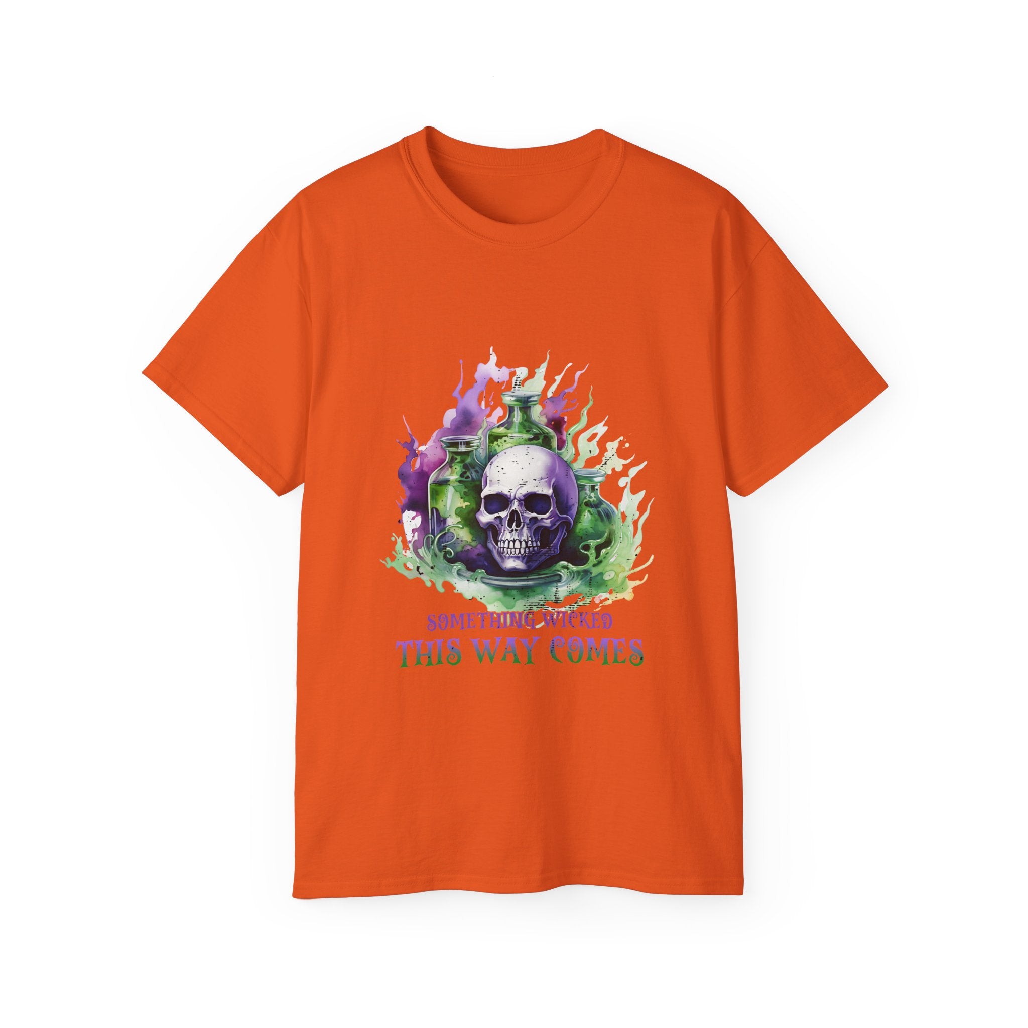 Something Wicked This Way Comes" Skull T-Shirt – Gothic Potion and Skull