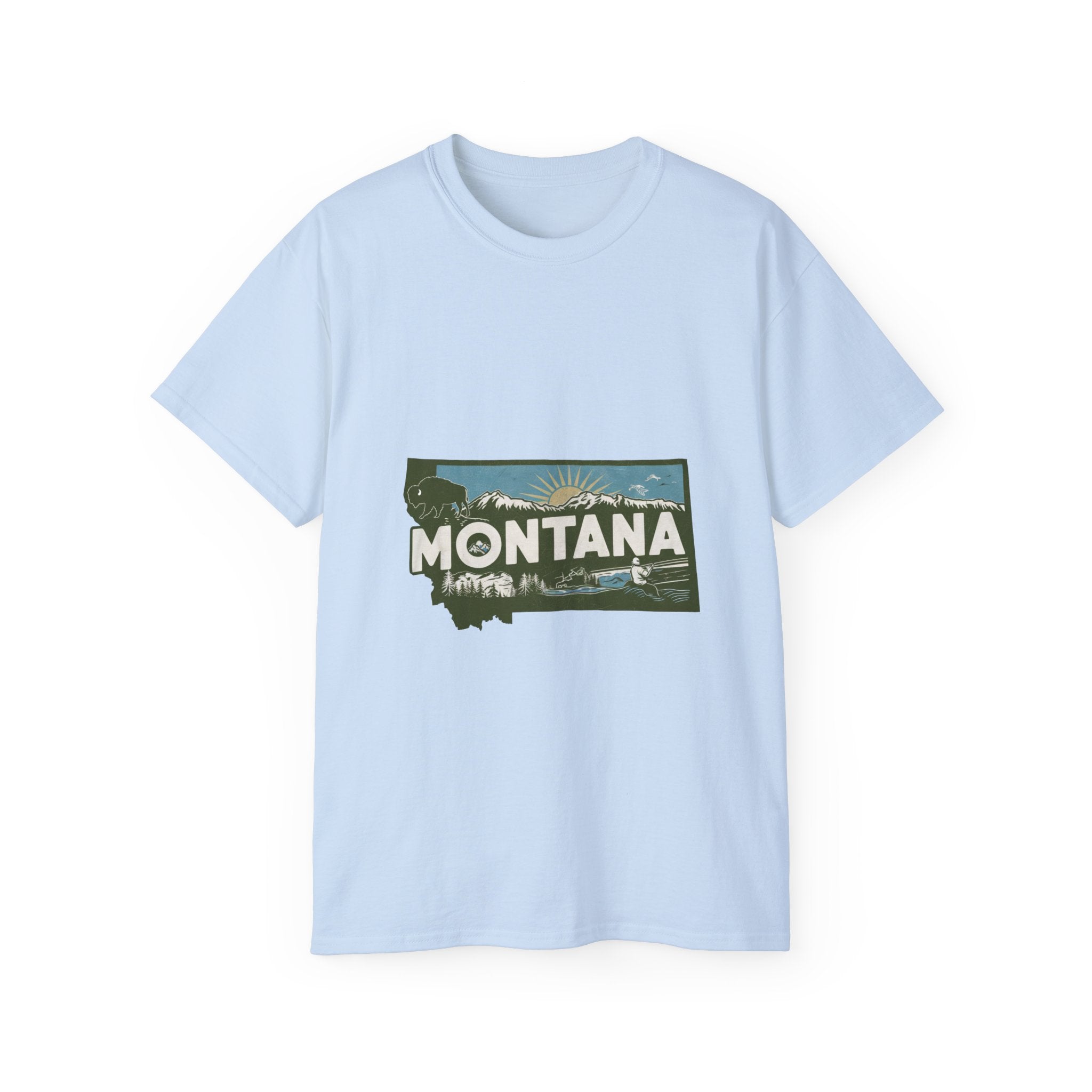 T-shirt rétro emblématique des États américains : Montana