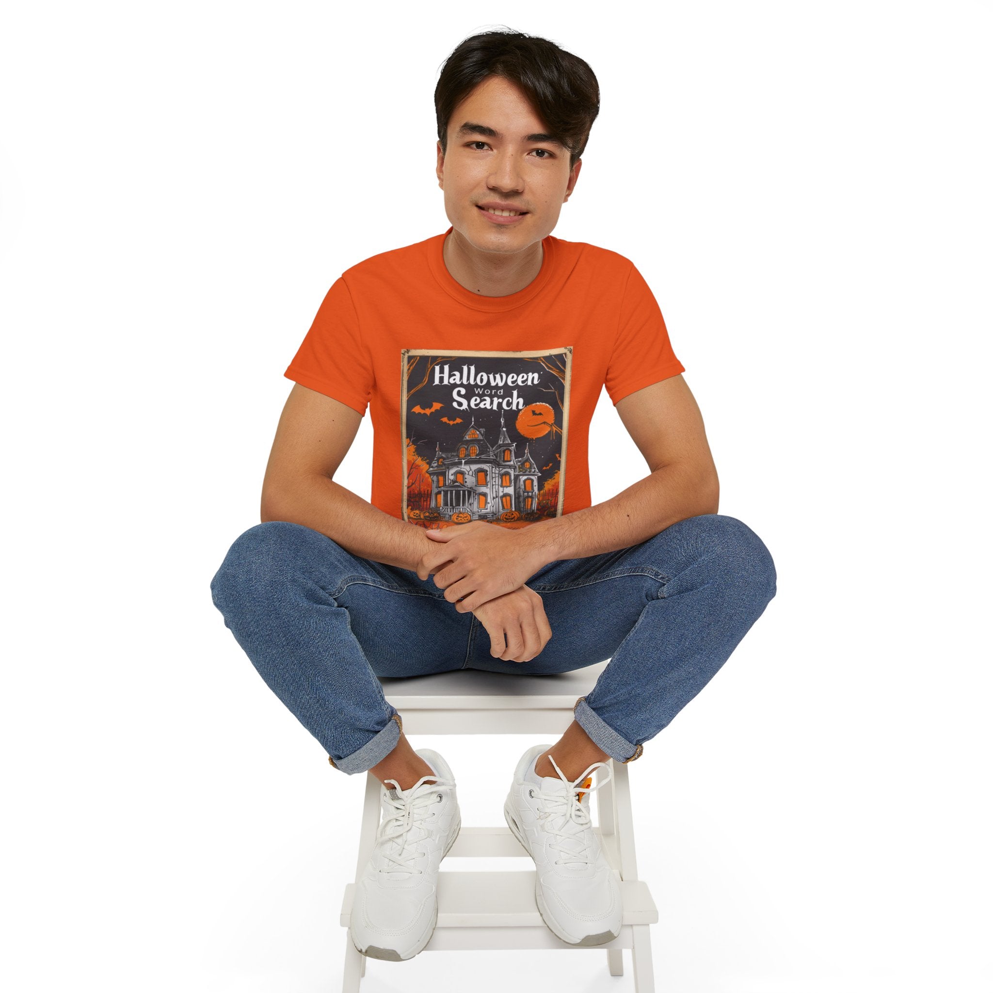 Halloween Word Search T-Shirt – Haunted House Spooky