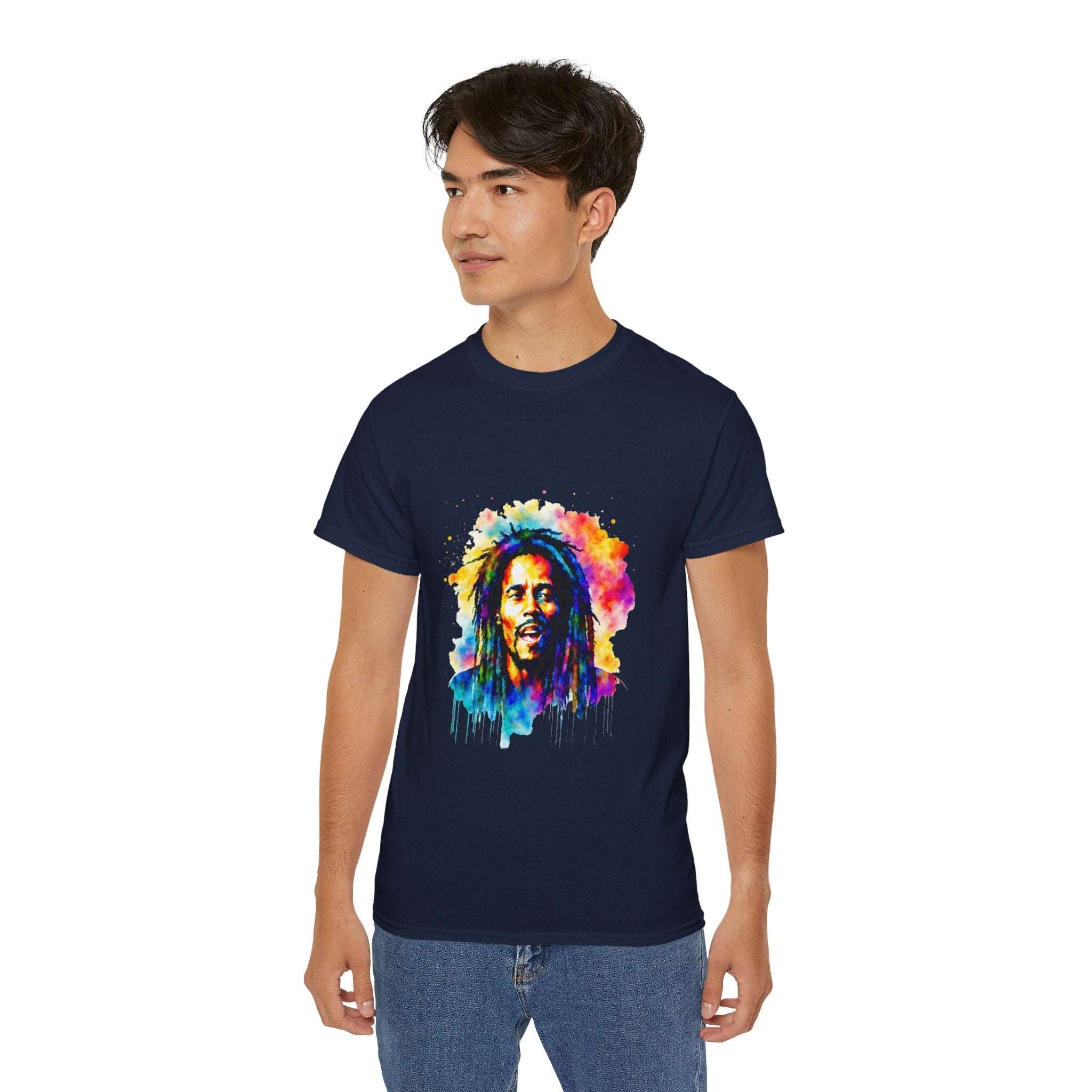 Bob Marley t-shirt, Colorful Reggae Dreads t-shirt