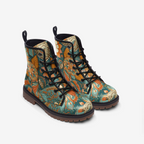 Floral Combat Boots – Colorful Vegan Boots for Everyday Wear