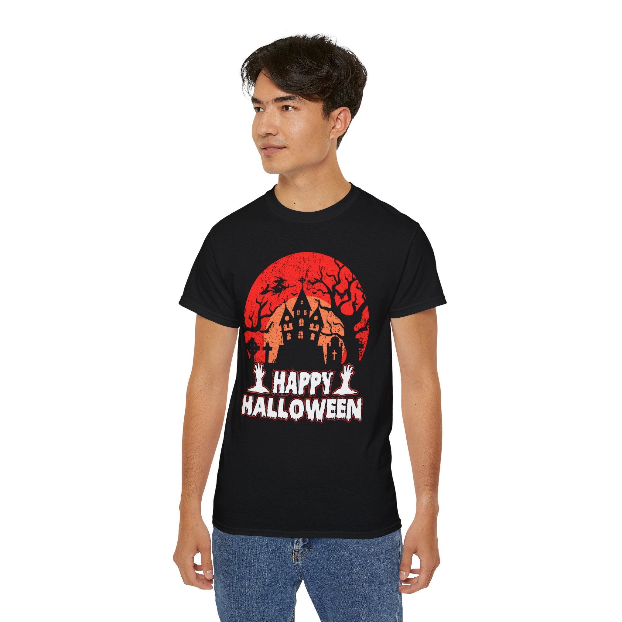 Happy Halloween" Haunted Castle T-shirt