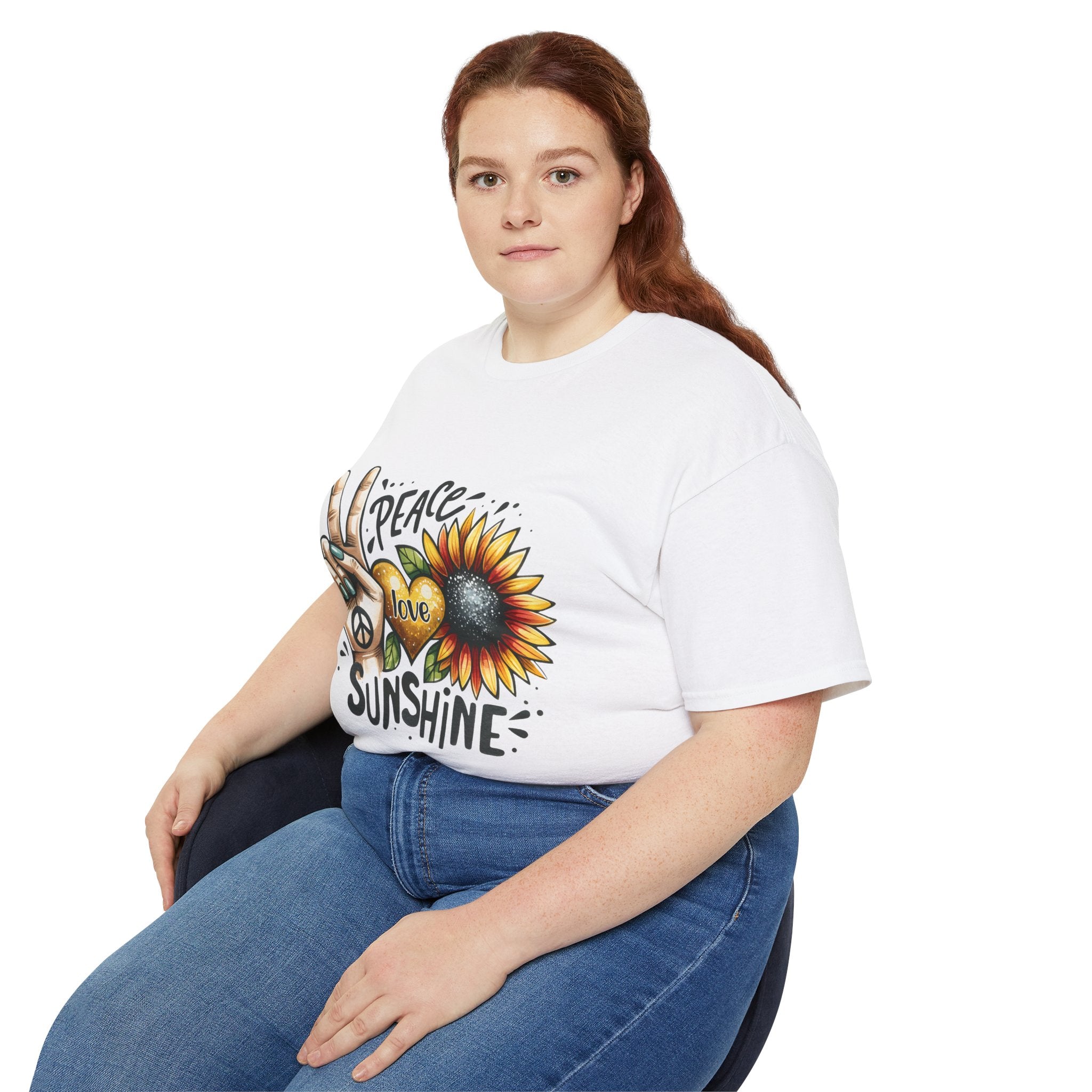 Sunflower t-shirt, Peace Love Sunshine T-shirt