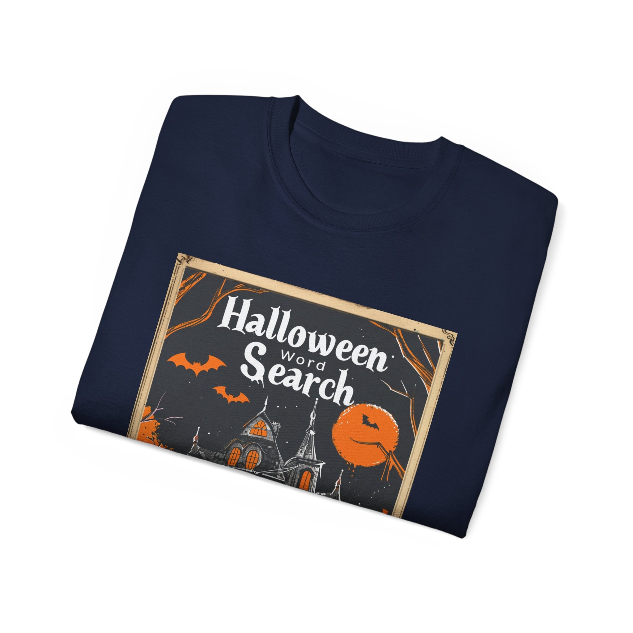 Halloween Word Search T-Shirt – Haunted House Spooky