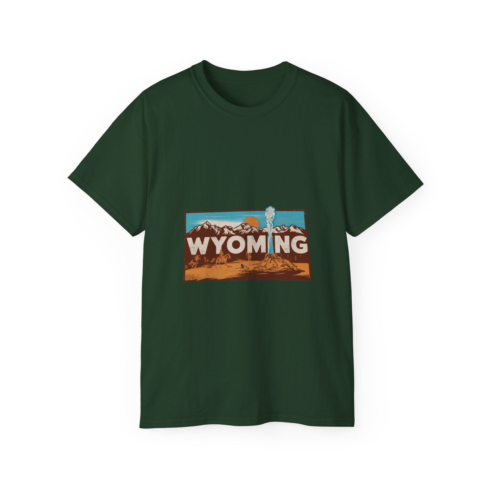 Stati Uniti iconici retrò: maglietta del Wyoming