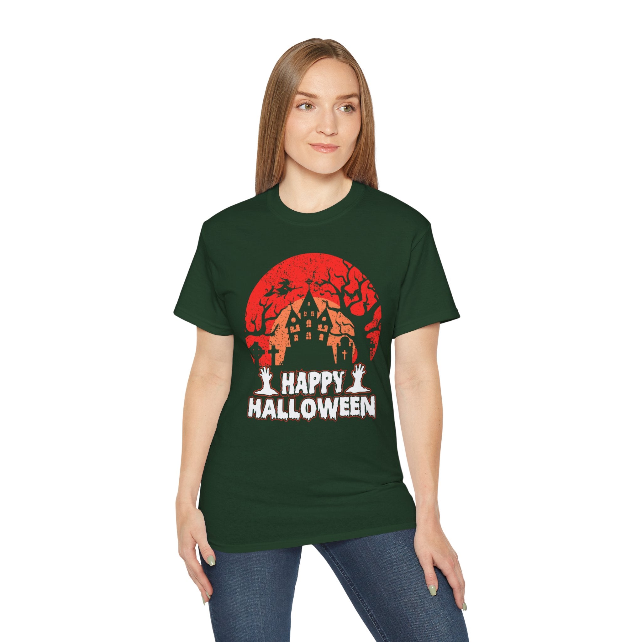 Happy Halloween" Haunted Castle T-shirt