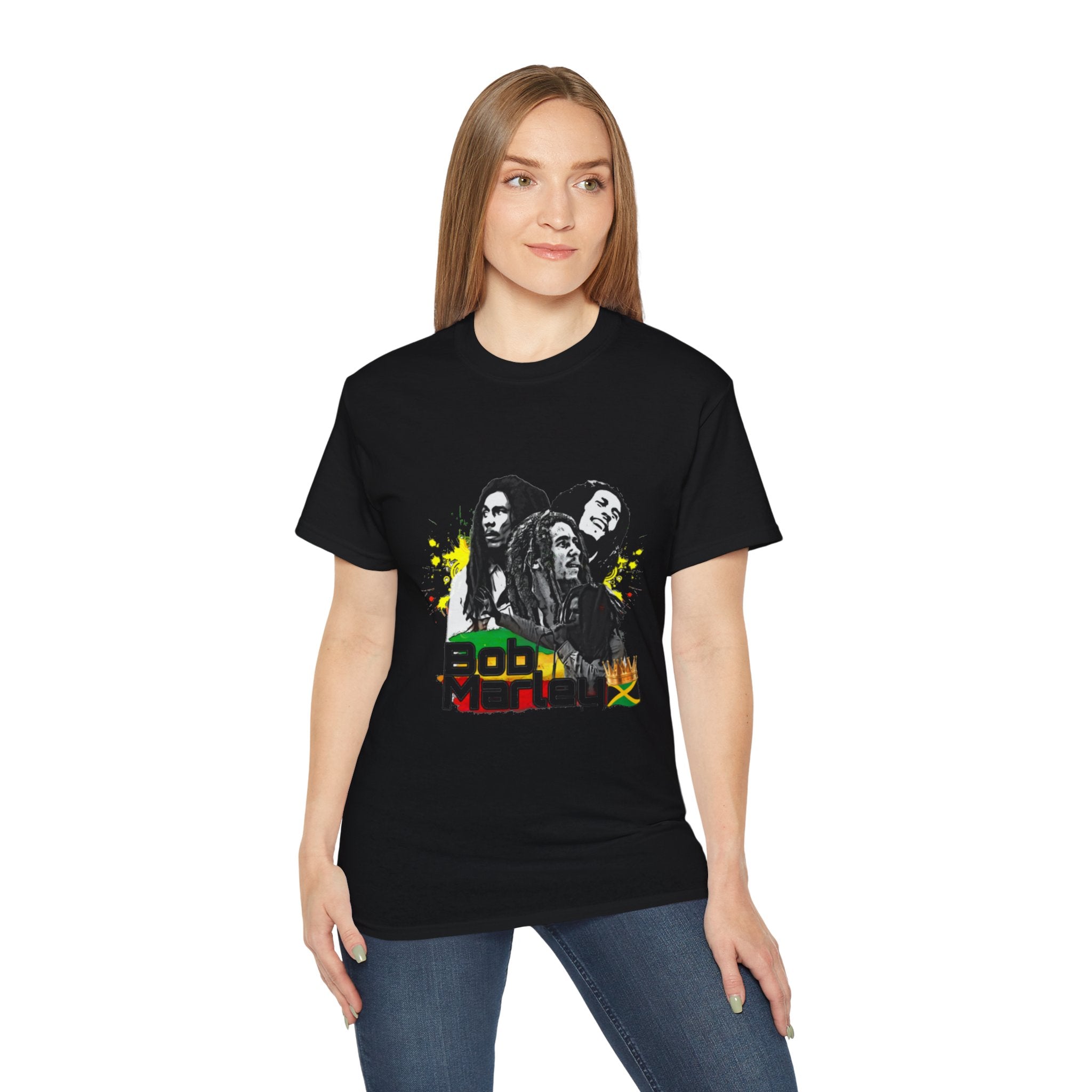 T-shirt Bob Marley, t-shirt Bob Marley avec dreadlocks