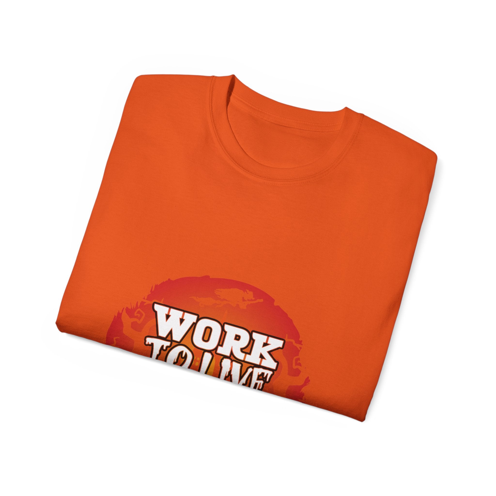 Work to Live, Live for Halloween" Graphic T-shirt