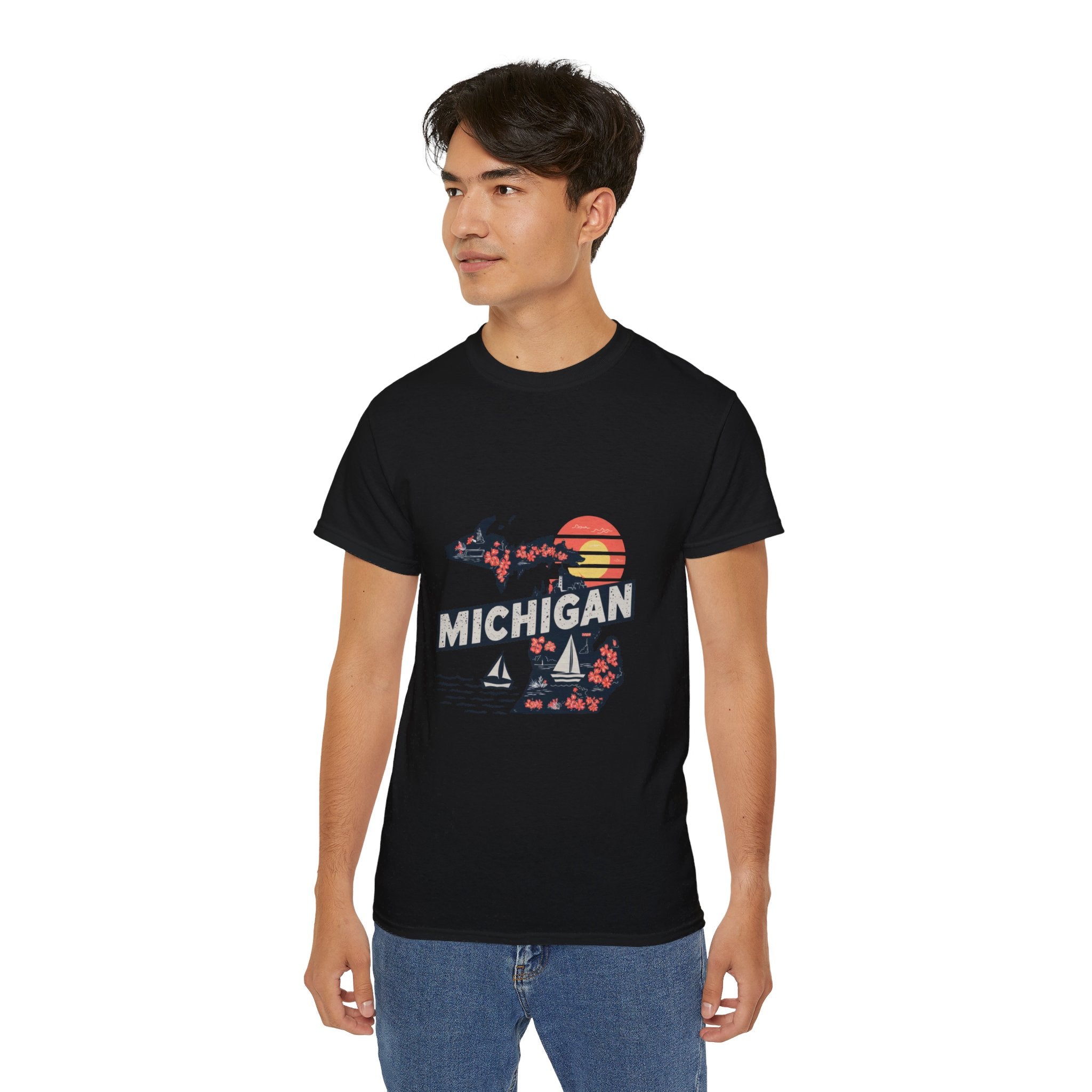 Retro  Iconic U.S. States :  Michigan t-shirt