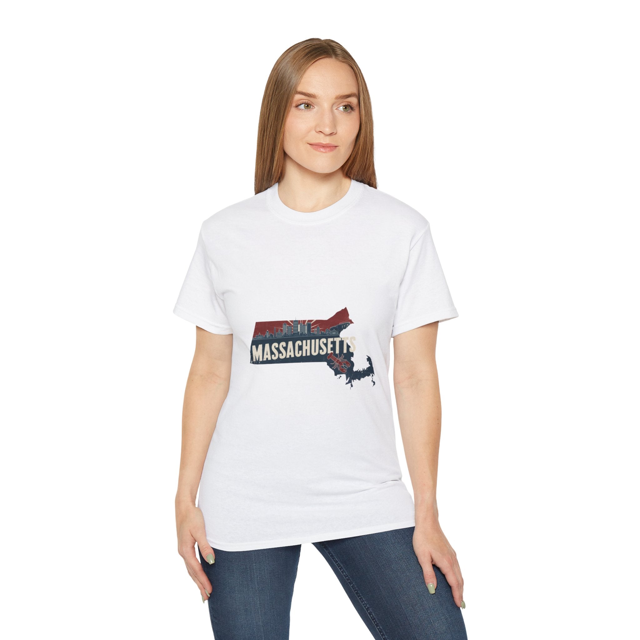 États américains emblématiques rétro : t-shirt Massachusetts