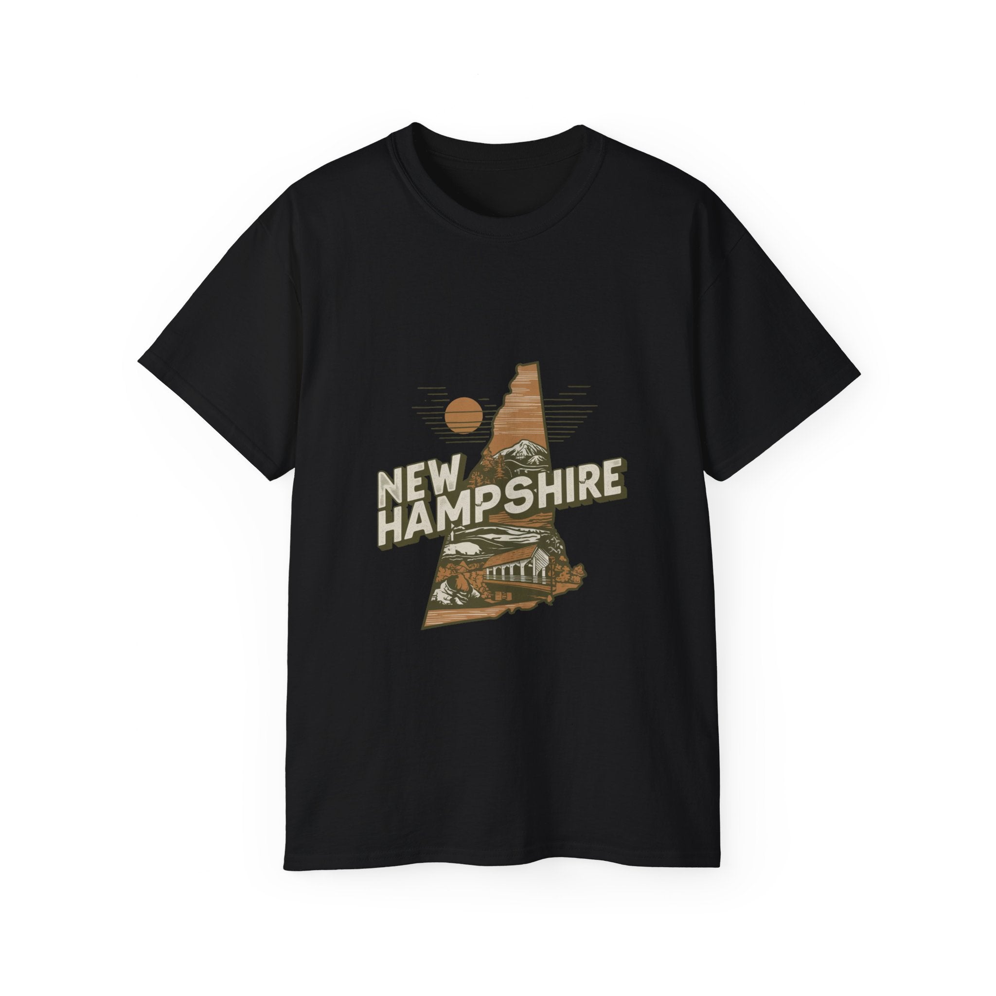 États américains emblématiques rétro : t-shirt New Hampshire