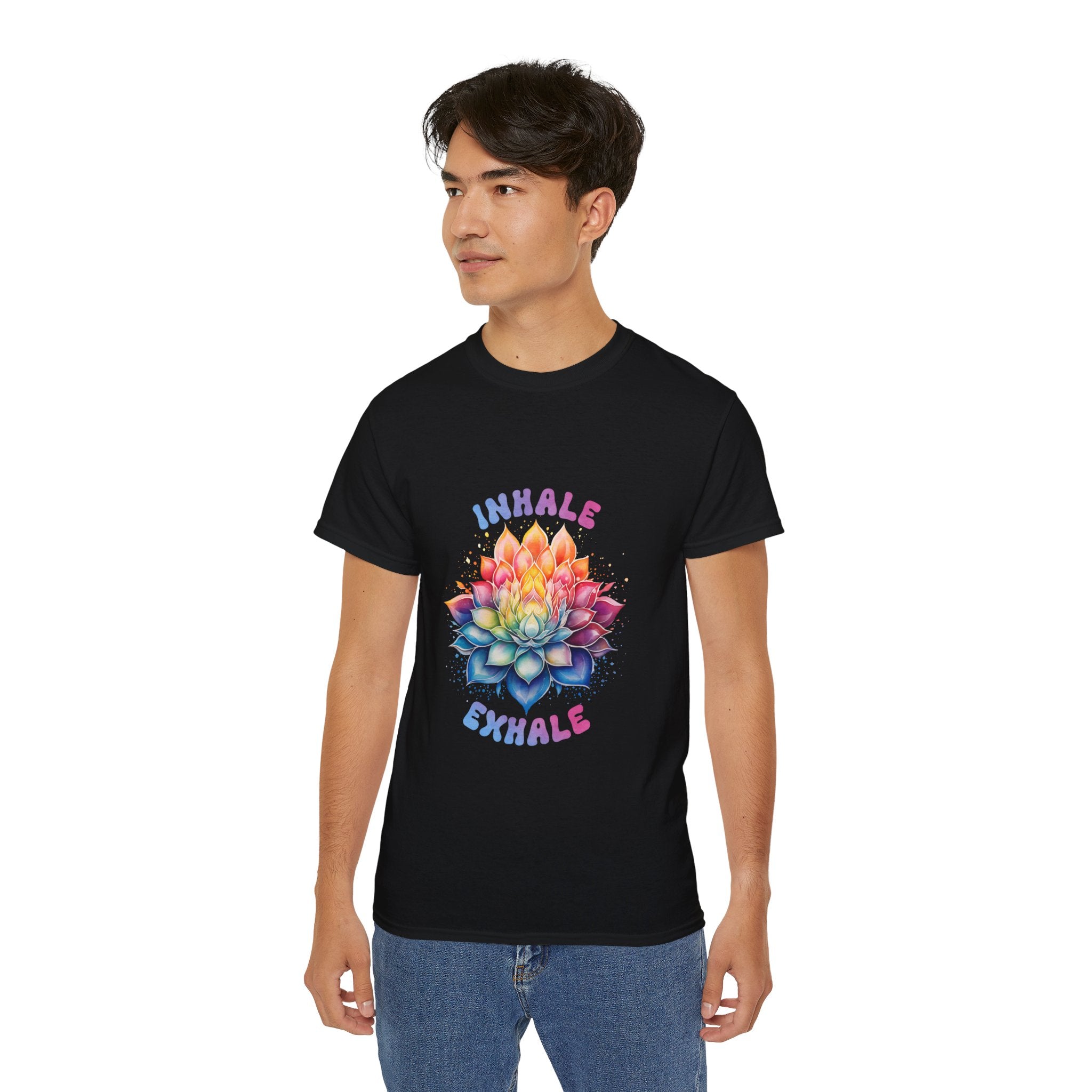 T-shirt da yoga, t-shirt da meditazione, t-shirt Inspira Espira