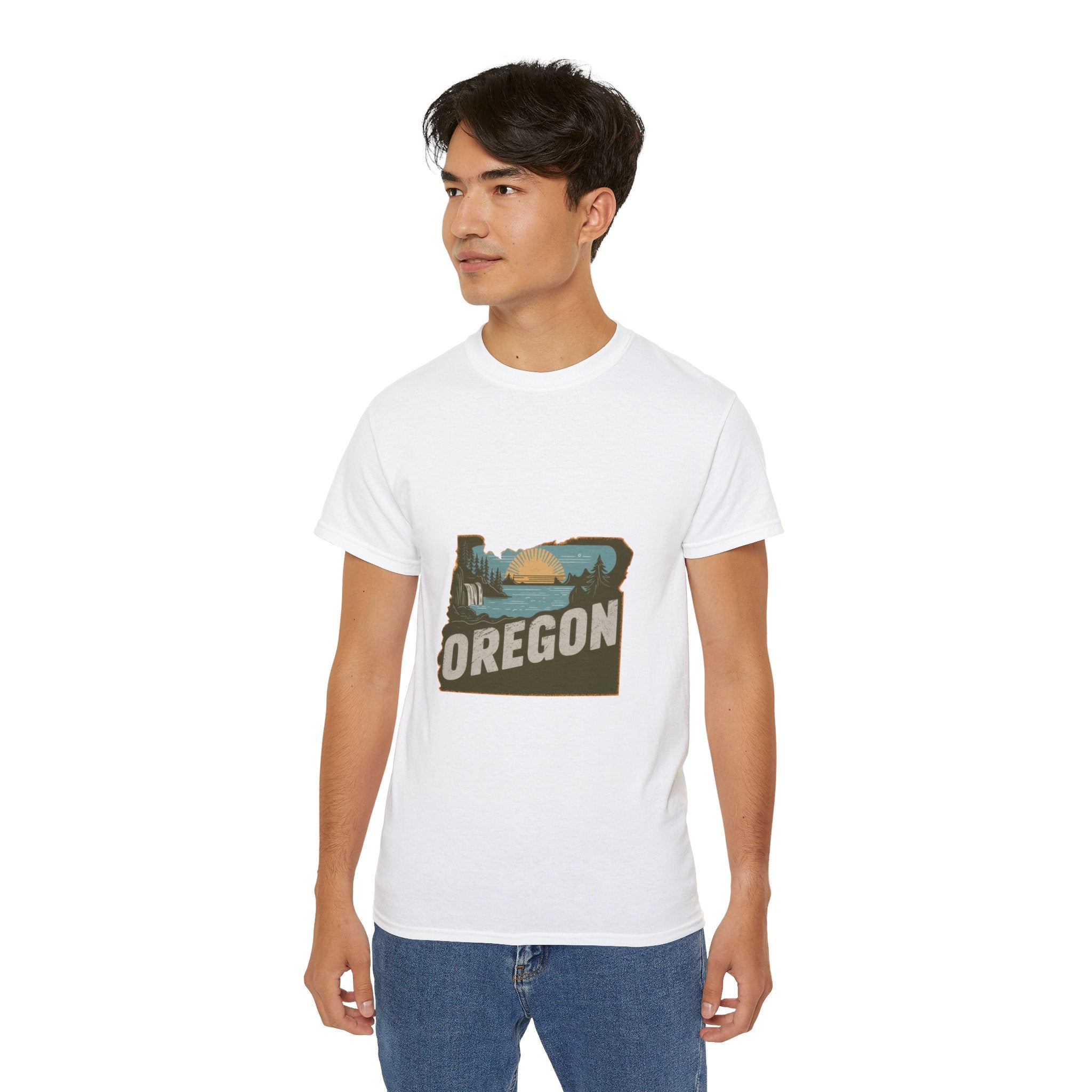 États américains emblématiques rétro : t-shirt Oregon