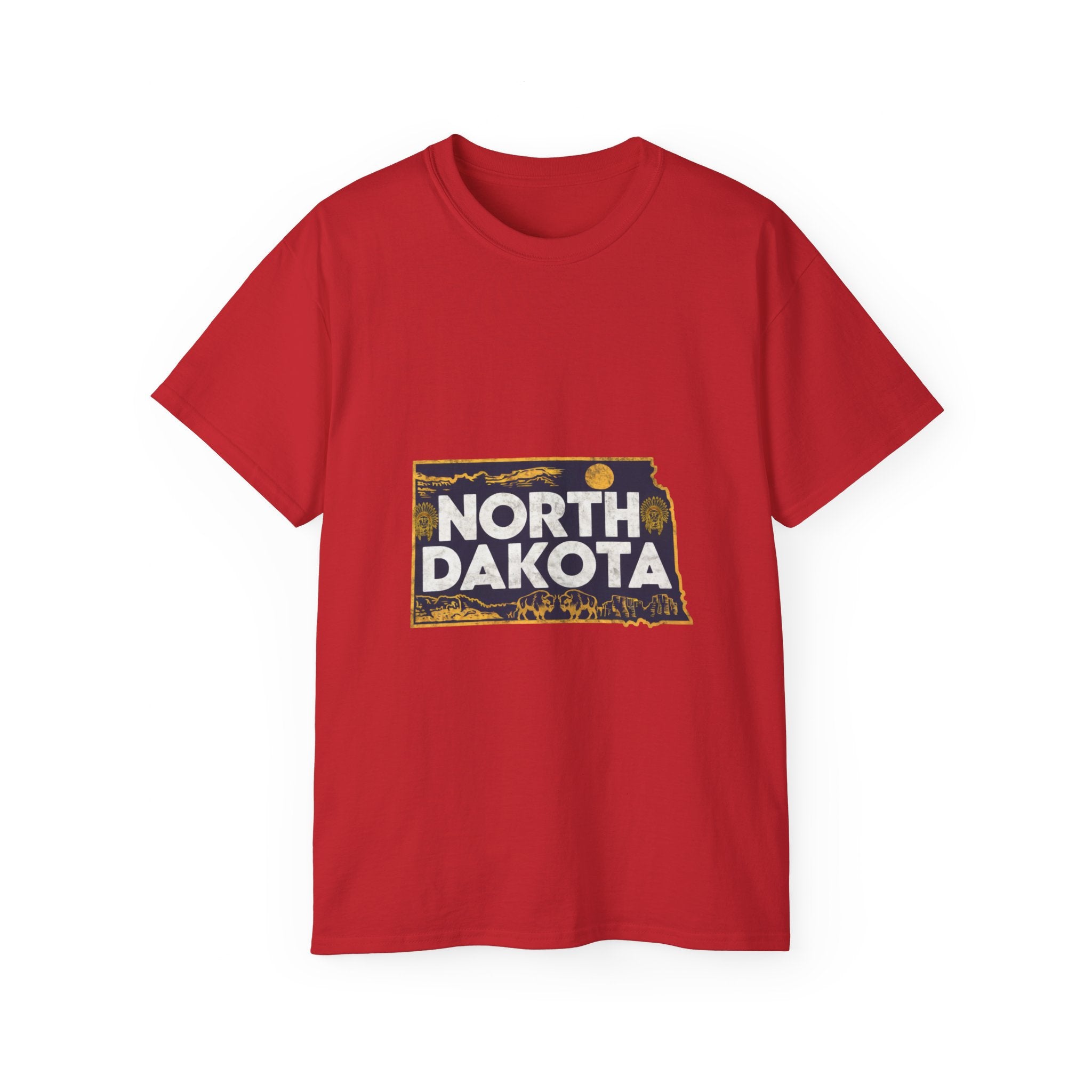 États américains emblématiques rétro : T-shirt Dakota du Nord