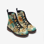 Floral Vegan Combat Boots – Eco-Friendly & Stylish Footwear