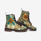 Floral Vegan Combat Boots – Eco-Friendly & Stylish Footwear