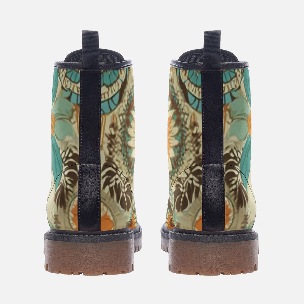 Bottes de combat végétaliennes Hippie Boho