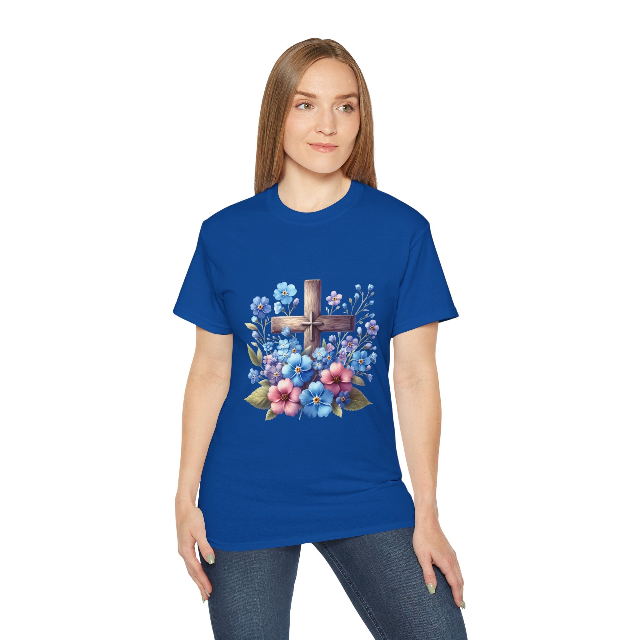 Christian t-shirt, Floral Cross t-shirt