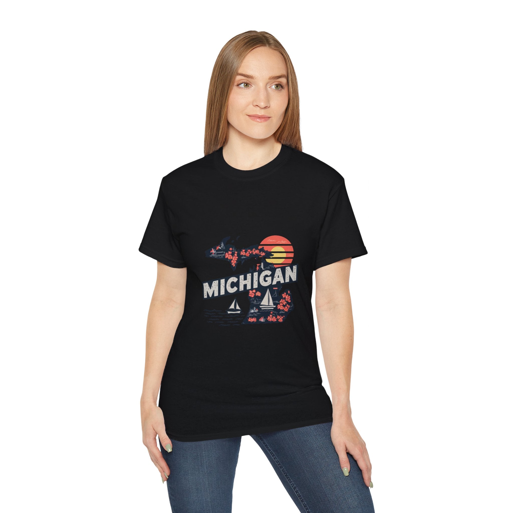 Retro  Iconic U.S. States :  Michigan t-shirt