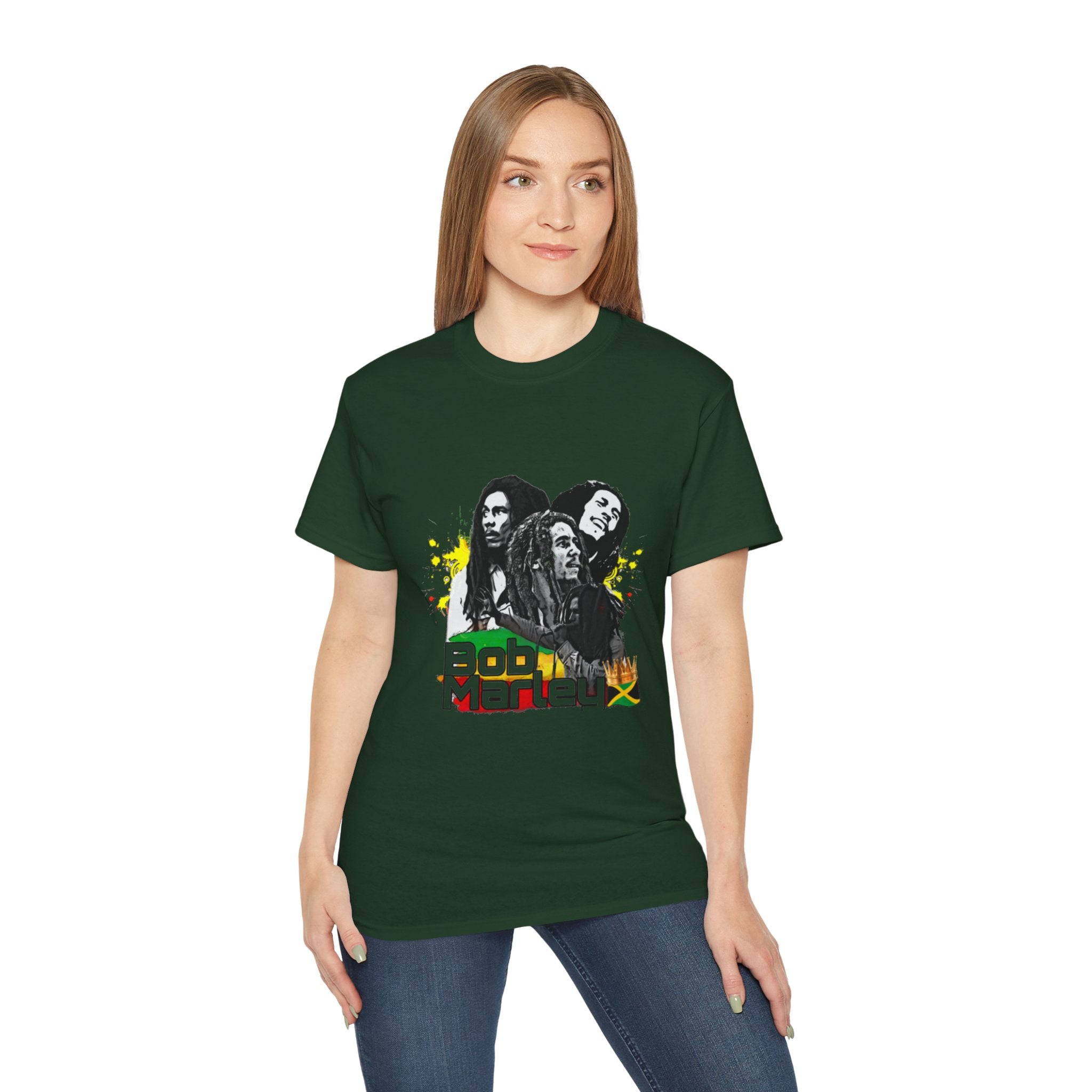 T-shirt Bob Marley, t-shirt Bob Marley avec dreadlocks