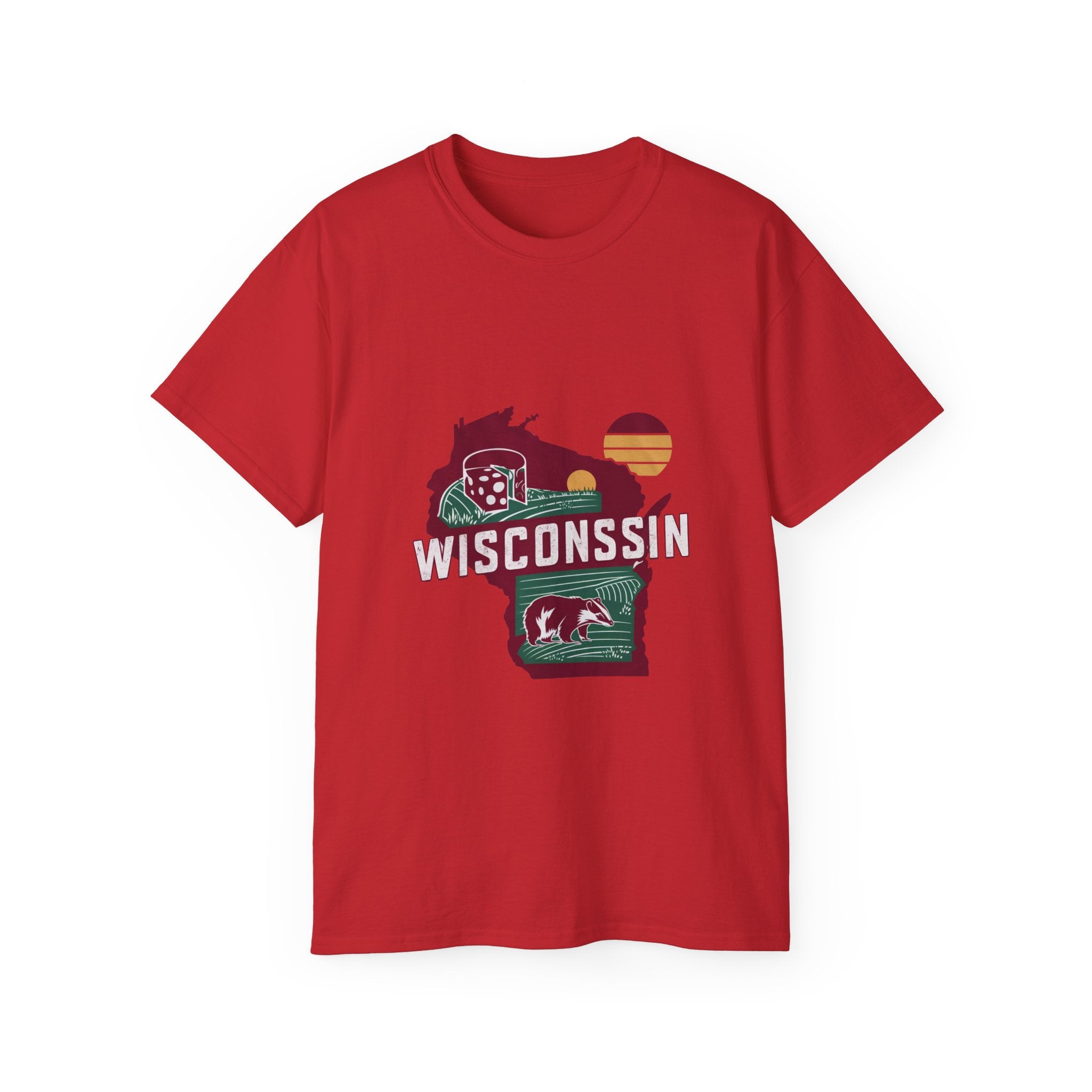 Retro  Iconic U.S. States : Wisconssin t-shirt