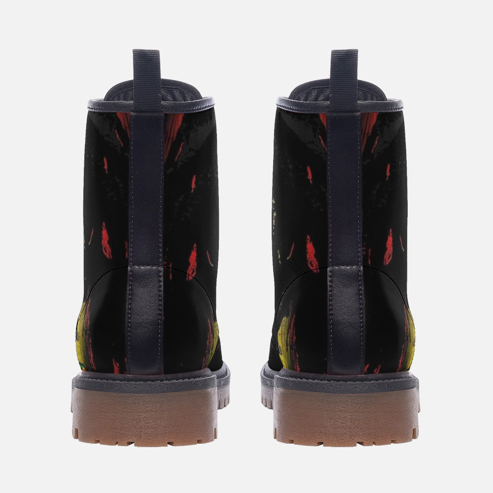 Bob Marley Rasta Vegan Combat Boots