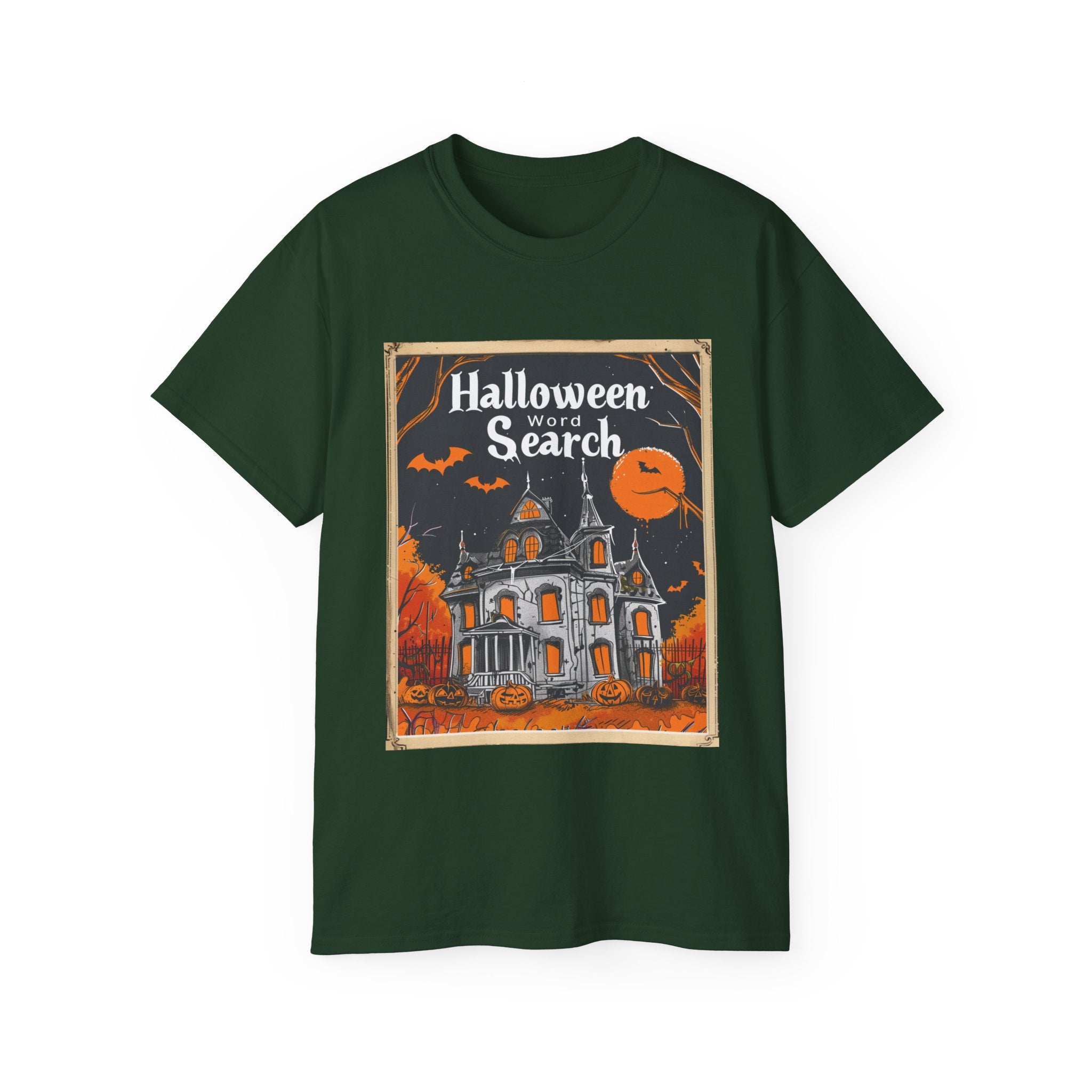 Halloween Word Search T-Shirt – Haunted House Spooky