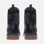 Boho Floral Vegan Combat Boots