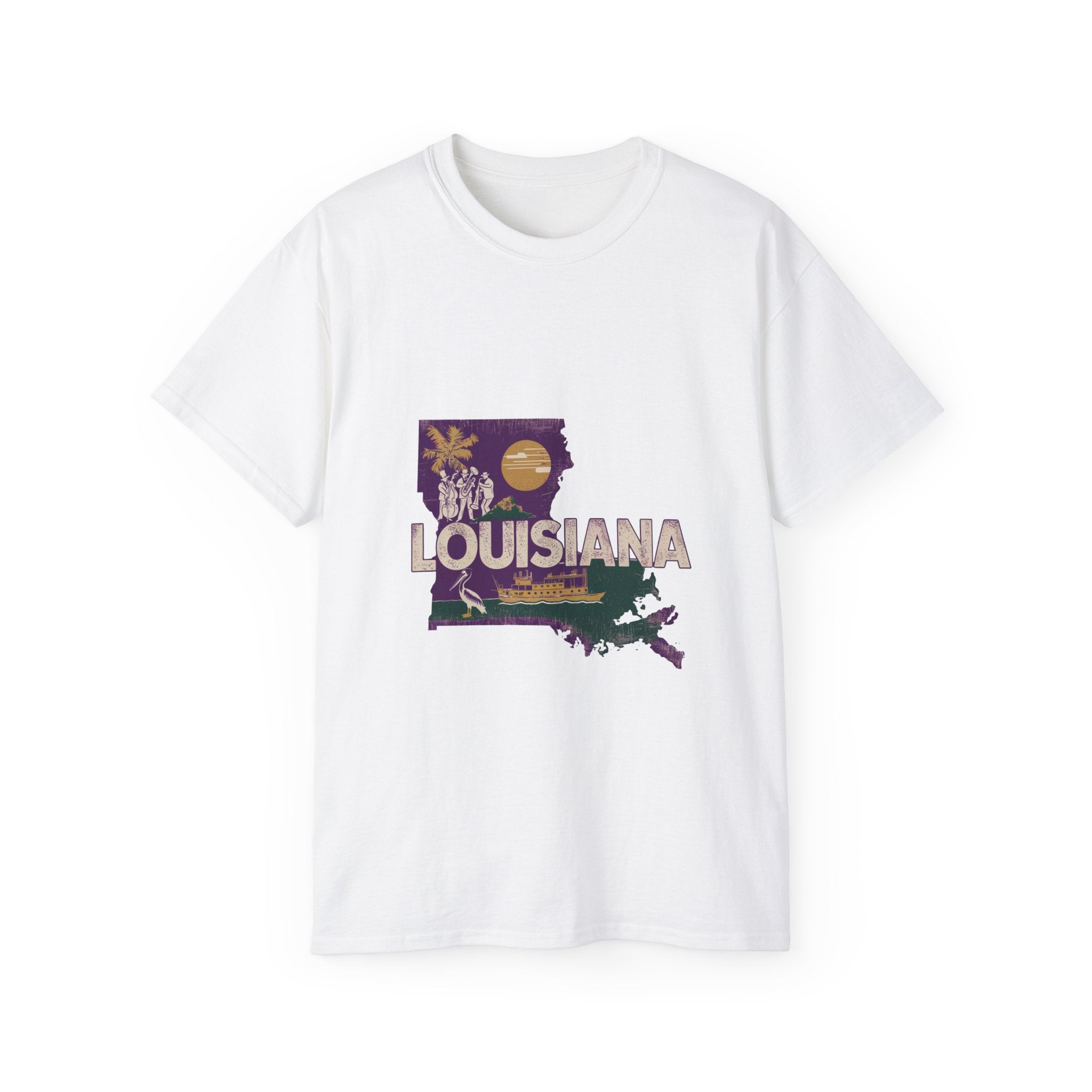 États américains emblématiques rétro : t-shirt Louisiane