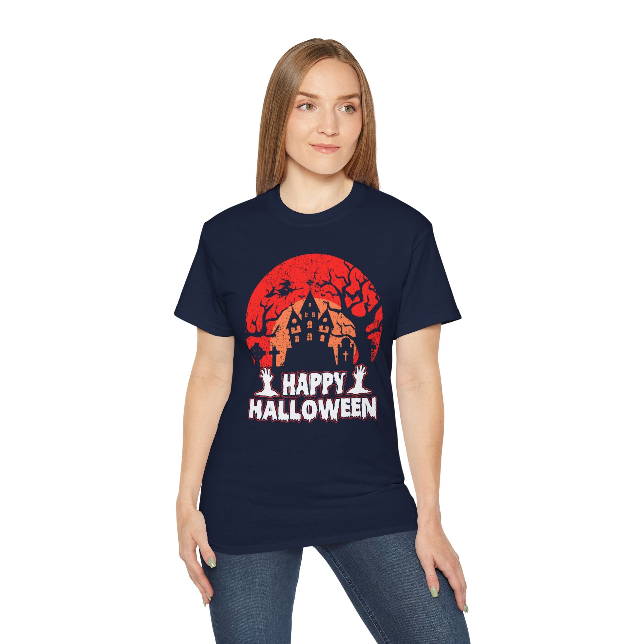 Happy Halloween" Haunted Castle T-shirt