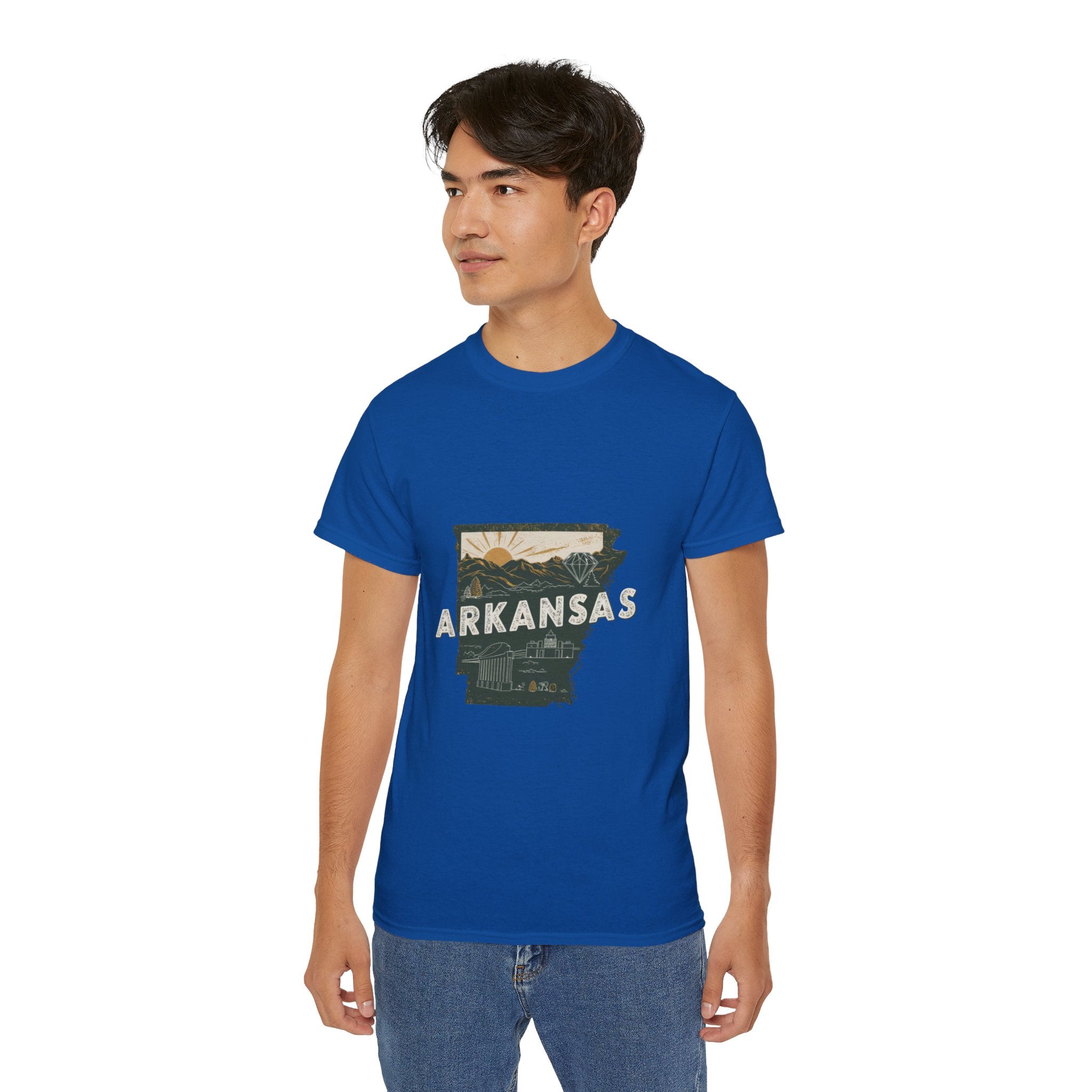 États américains emblématiques rétro : t-shirt Arkansas