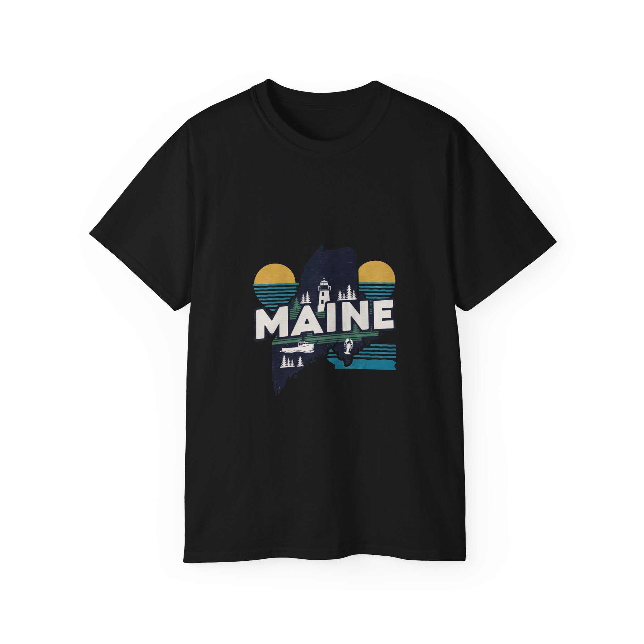 États américains emblématiques rétro : T-shirt Maine