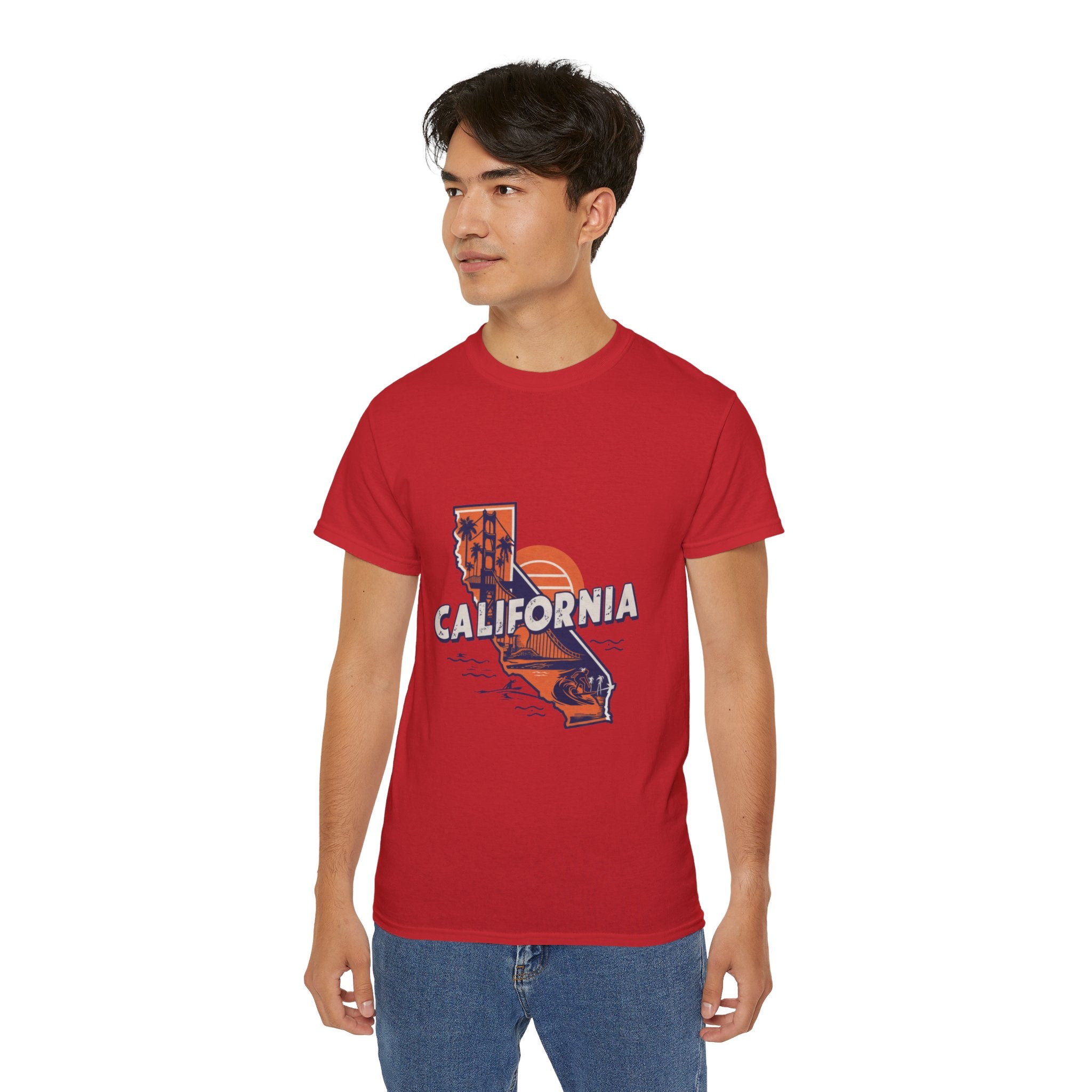 États américains emblématiques rétro : t-shirt Californie