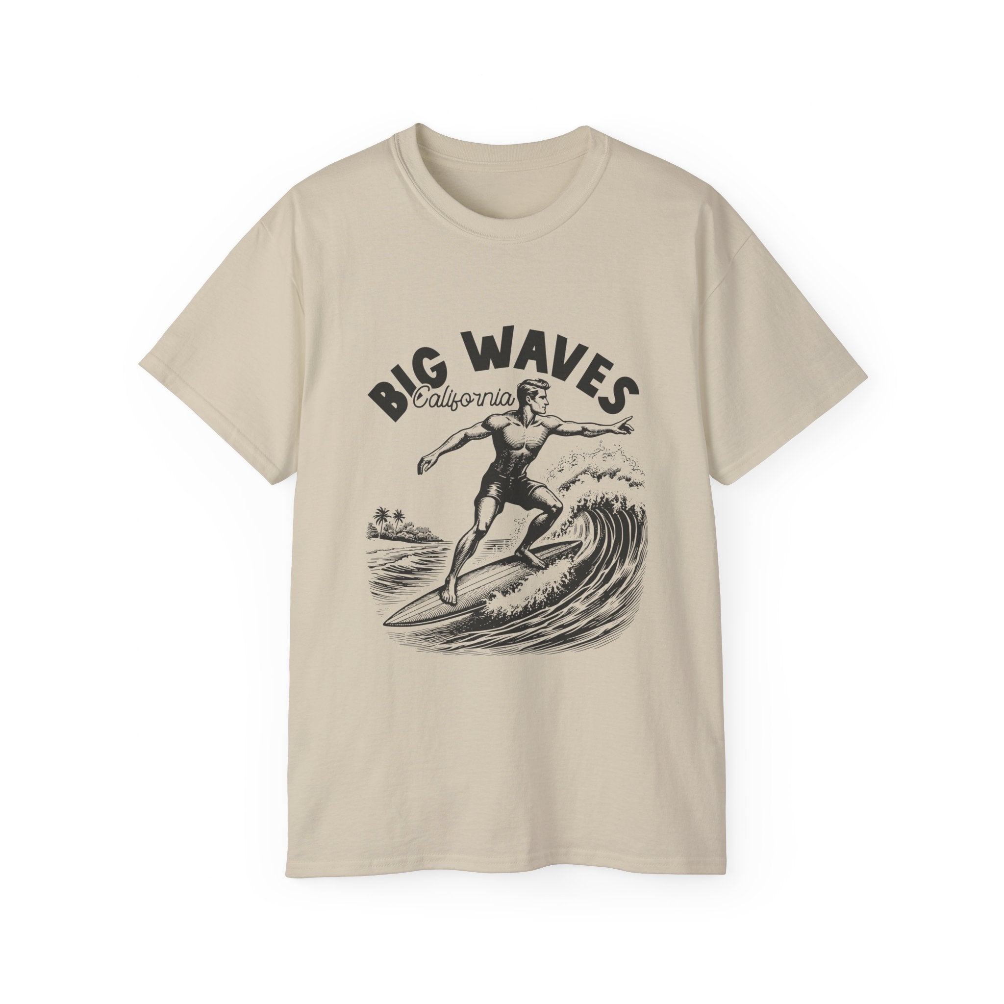 Vintage Summer Beach : Big Waves - T-shirt Californie