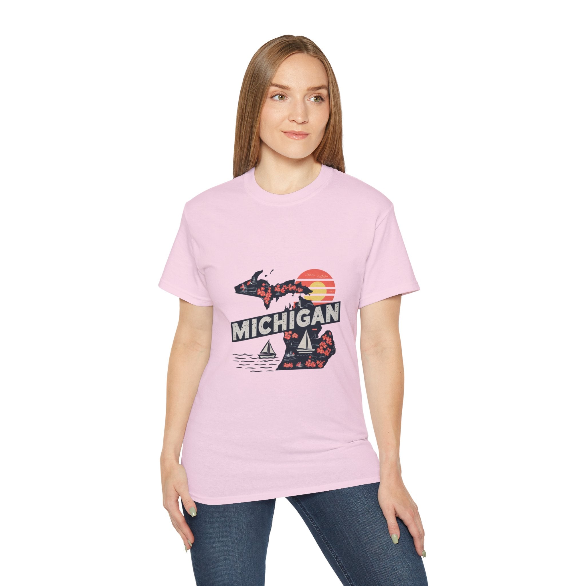 Retro  Iconic U.S. States :  Michigan t-shirt