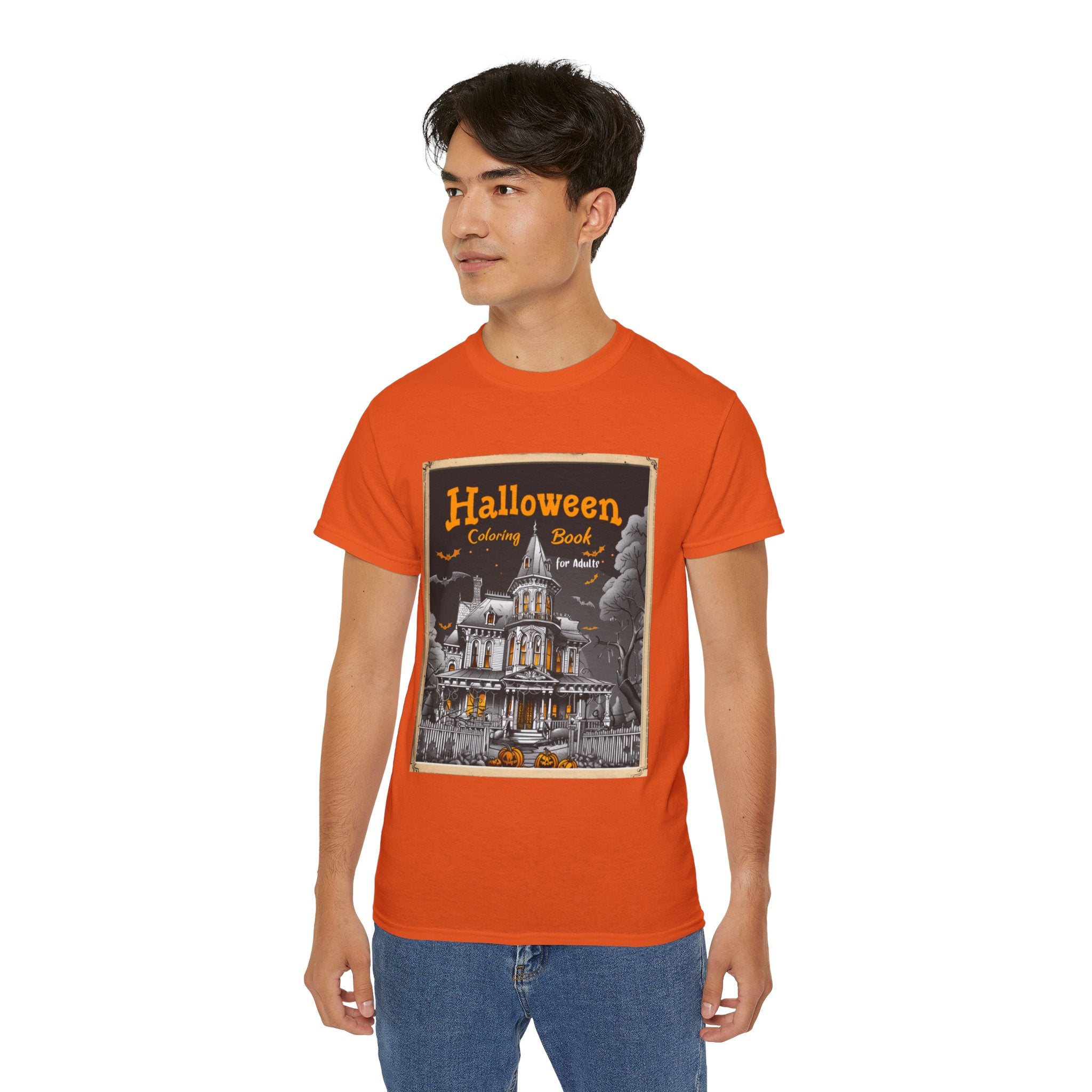 Halloween Coloring Book Graphic T-Shirt – Haunted House Edition