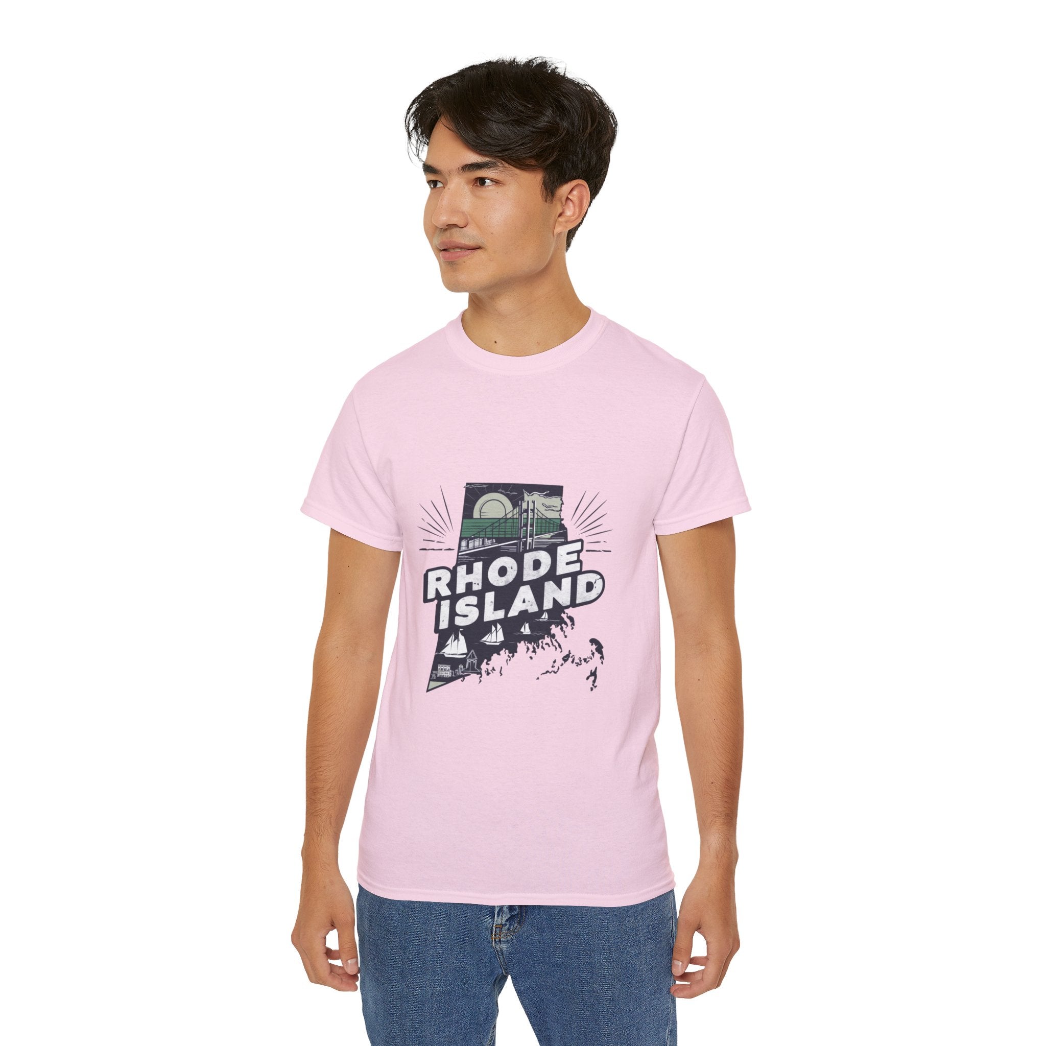 Retro Iconic States degli Stati Uniti: t-shirt Rhode Island