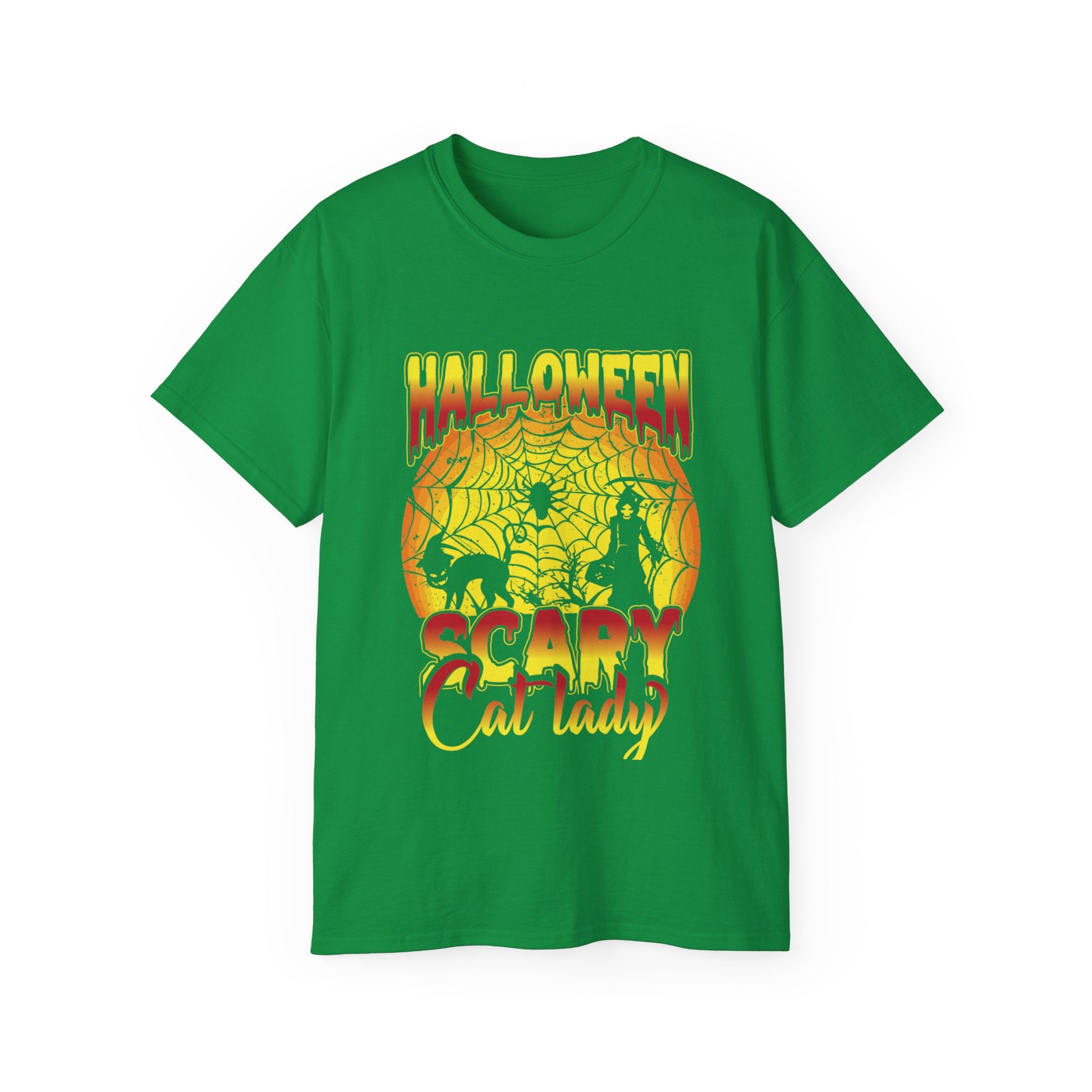 Halloween Scary Cat Lady" T-Shirt