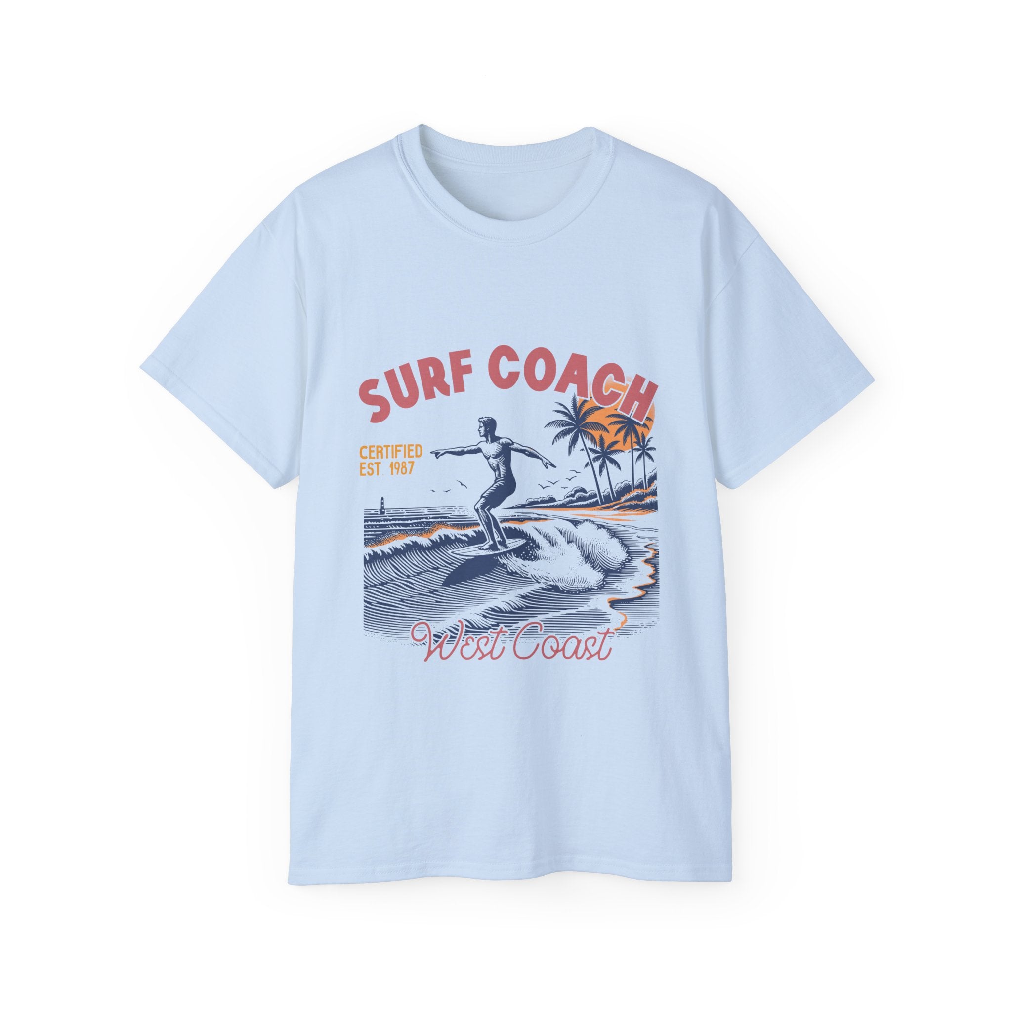 Plage d'été vintage : T-shirt Surf Coach