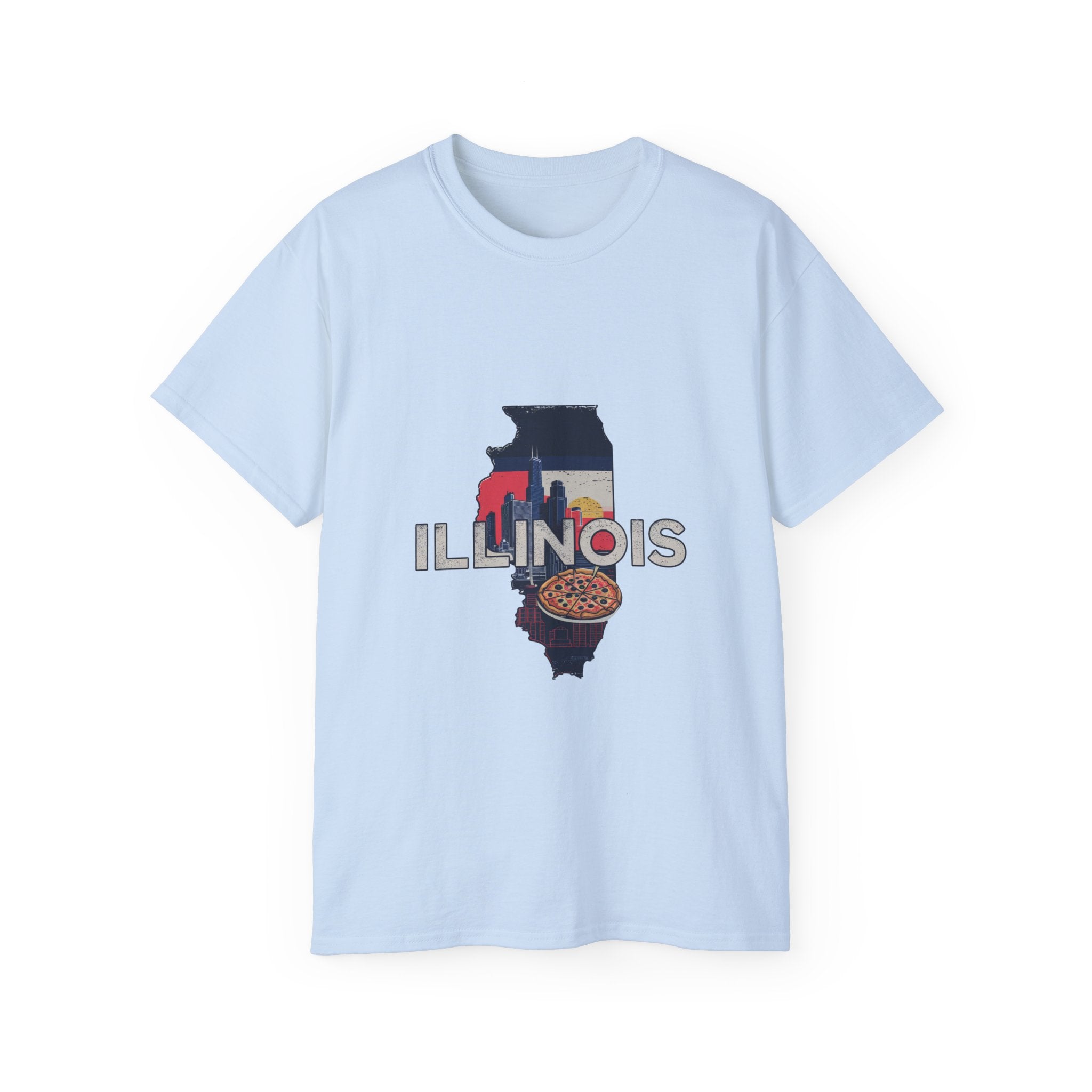 États américains emblématiques rétro : t-shirt Illinois