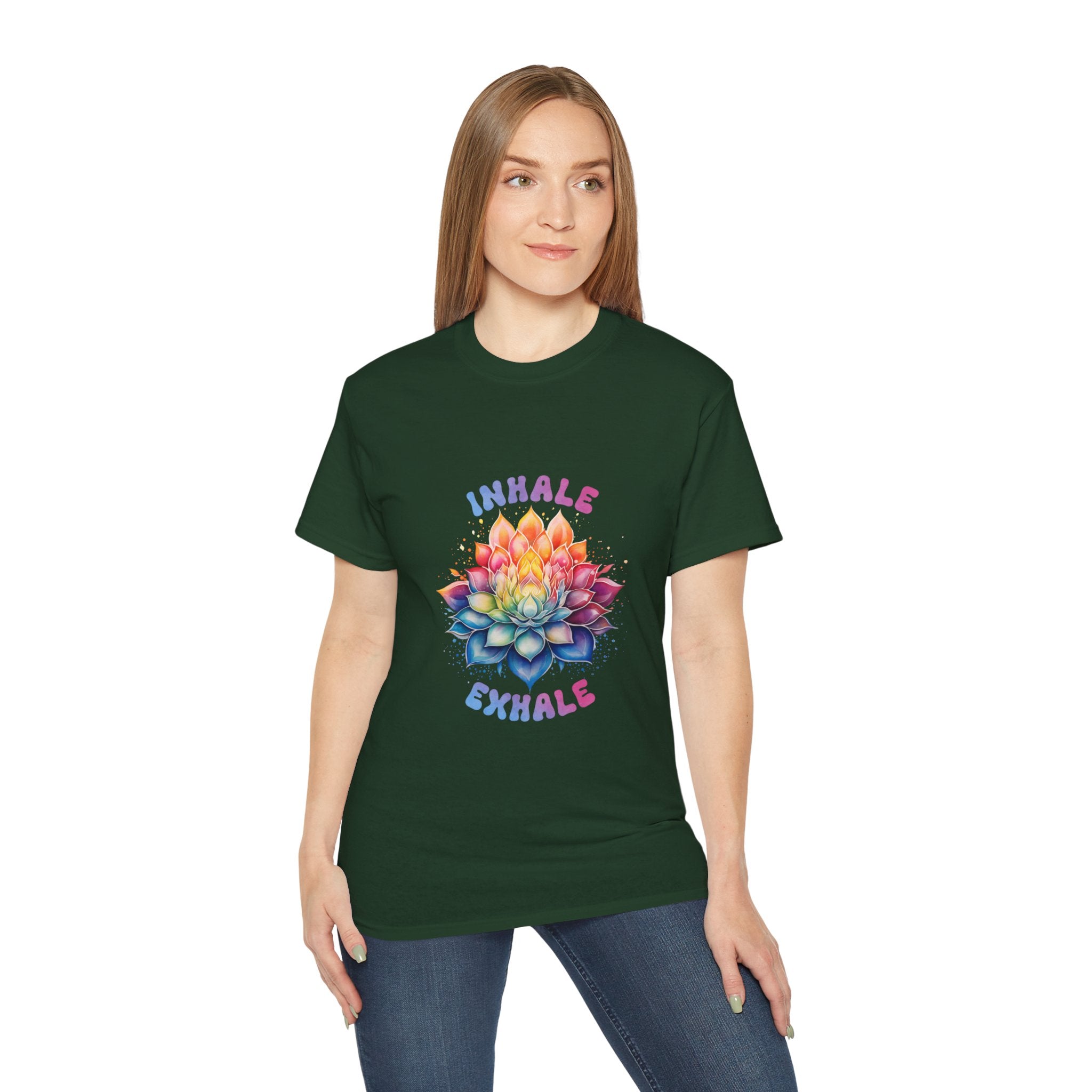 T-shirt da yoga, t-shirt da meditazione, t-shirt Inspira Espira