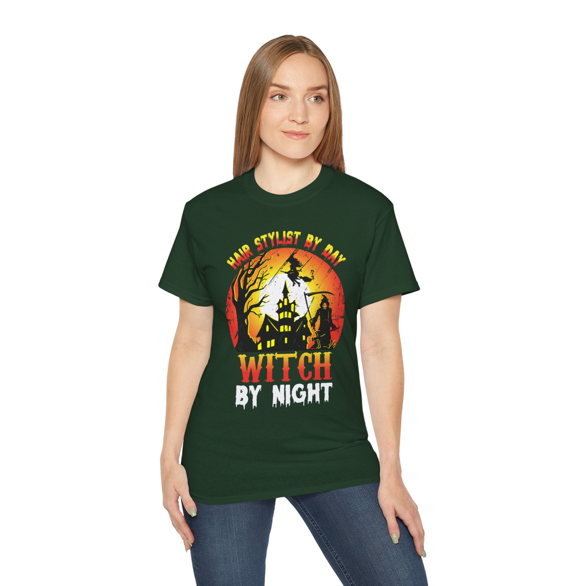 Hair Stylist by Day, Witch by Night Halloween T-Shirt