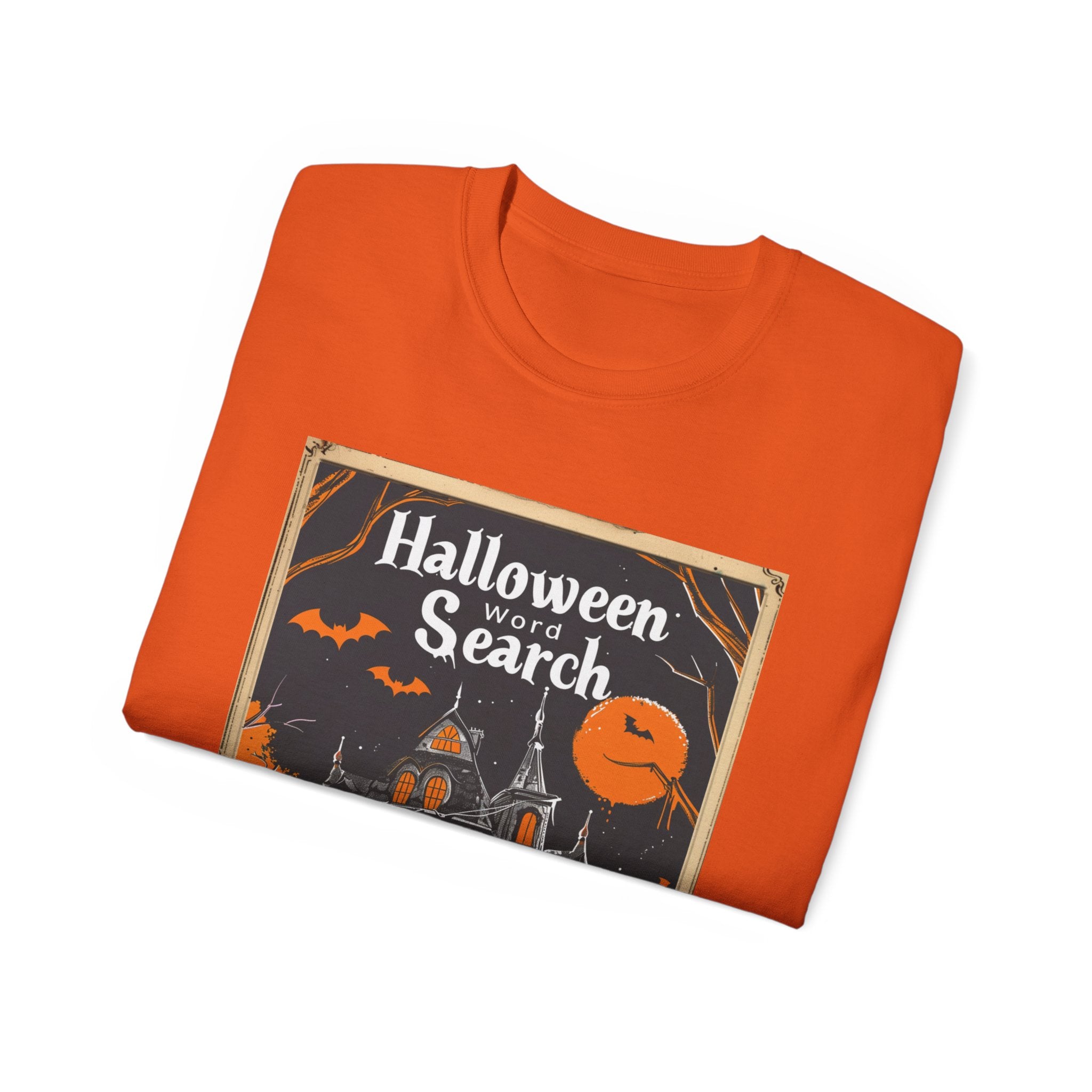 Halloween Word Search T-Shirt – Haunted House Spooky