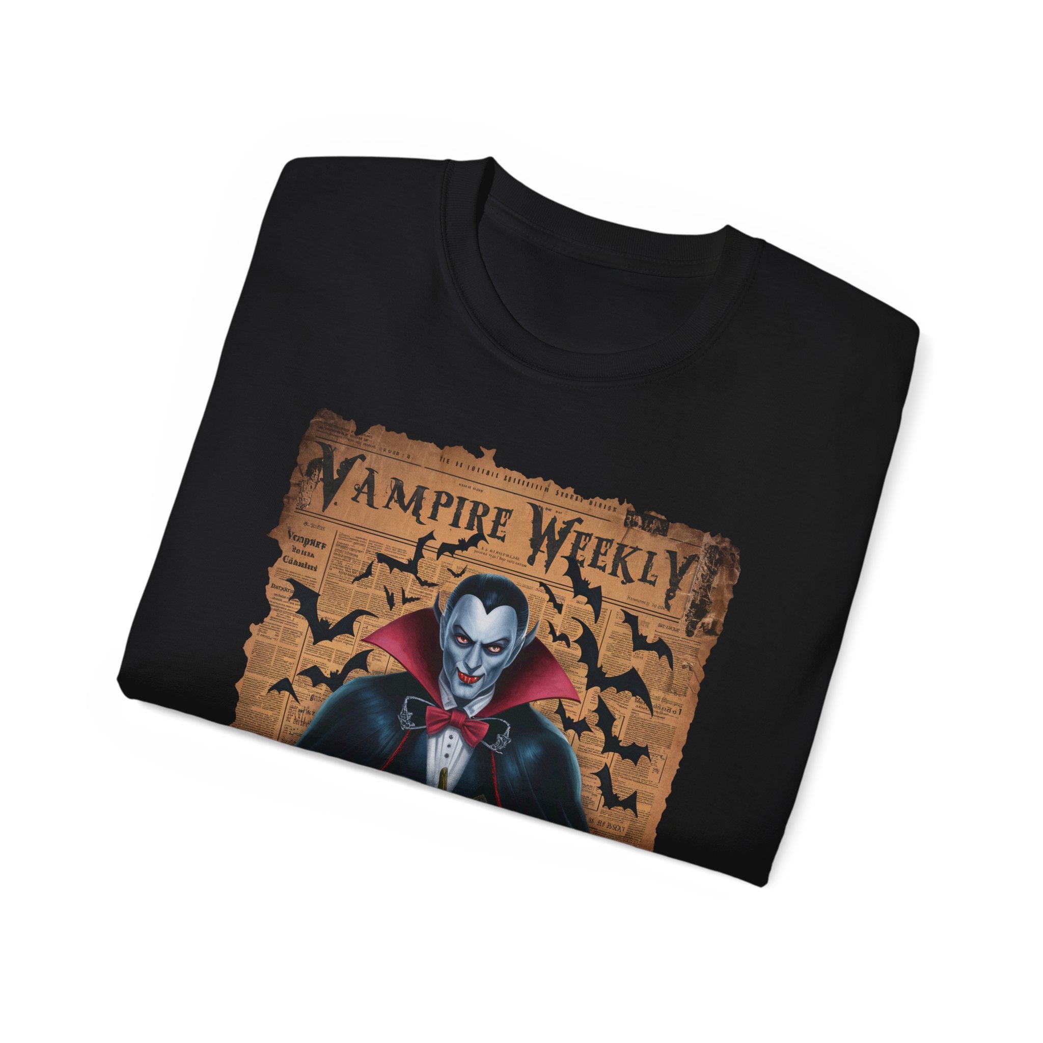 T-shirt hebdomadaire Vampire – Dracula d'Halloween avec motif citrouille