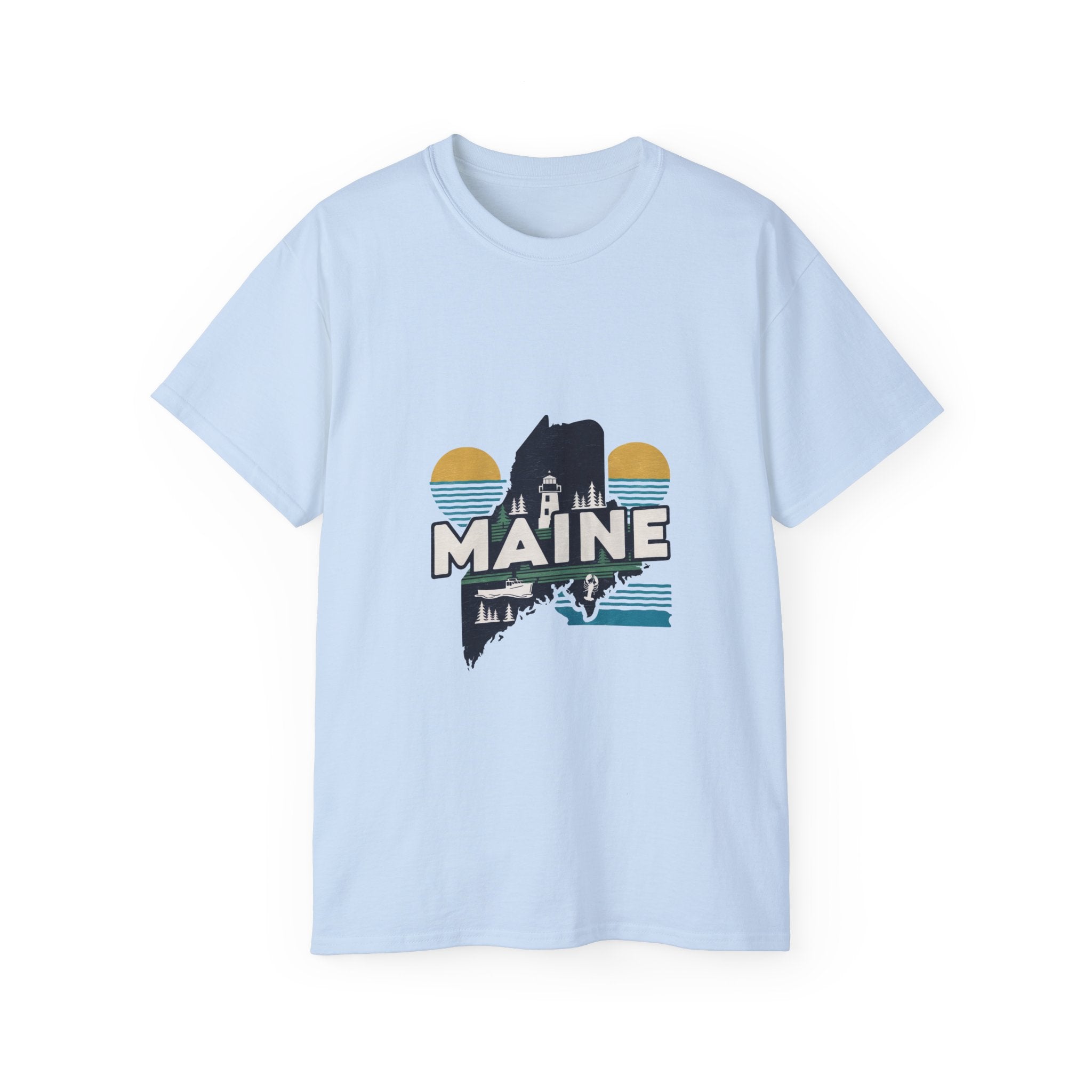 États américains emblématiques rétro : T-shirt Maine