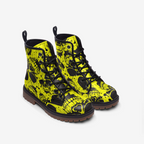 Yellow Skull Vegan Combat Boots